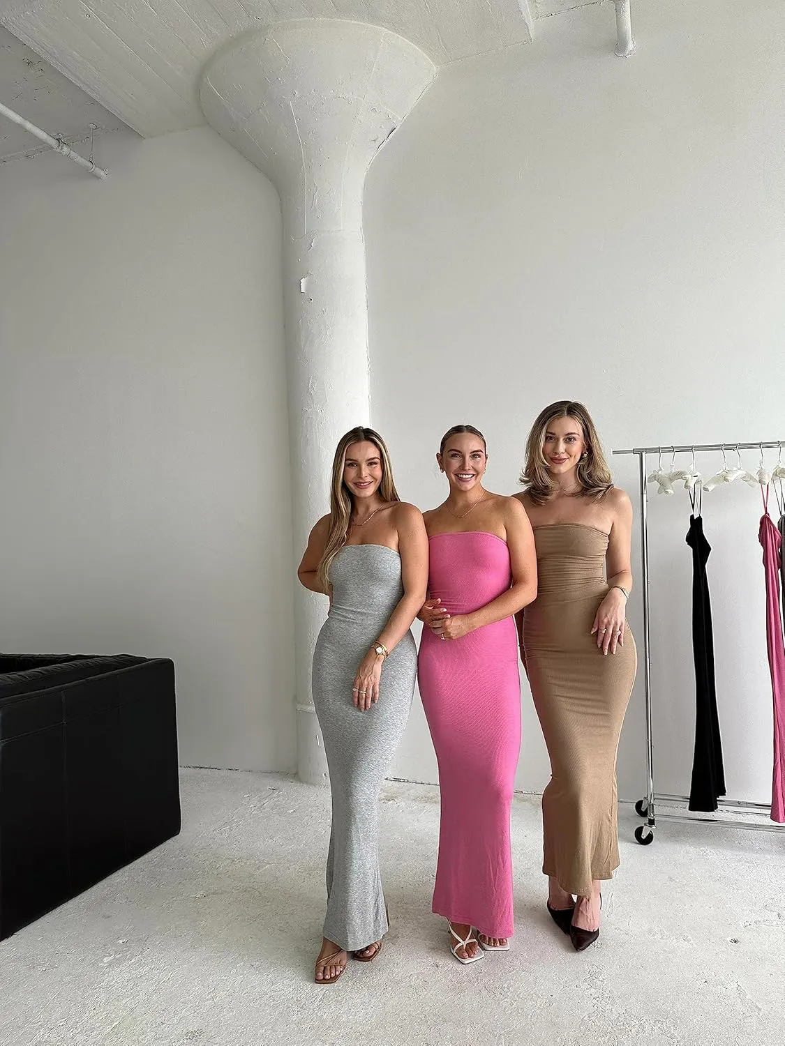 Almere Body Shaping Basic Strapless Maxi Dress