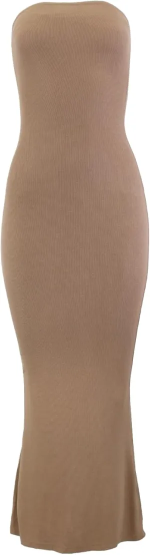 Almere Body Shaping Basic Strapless Maxi Dress