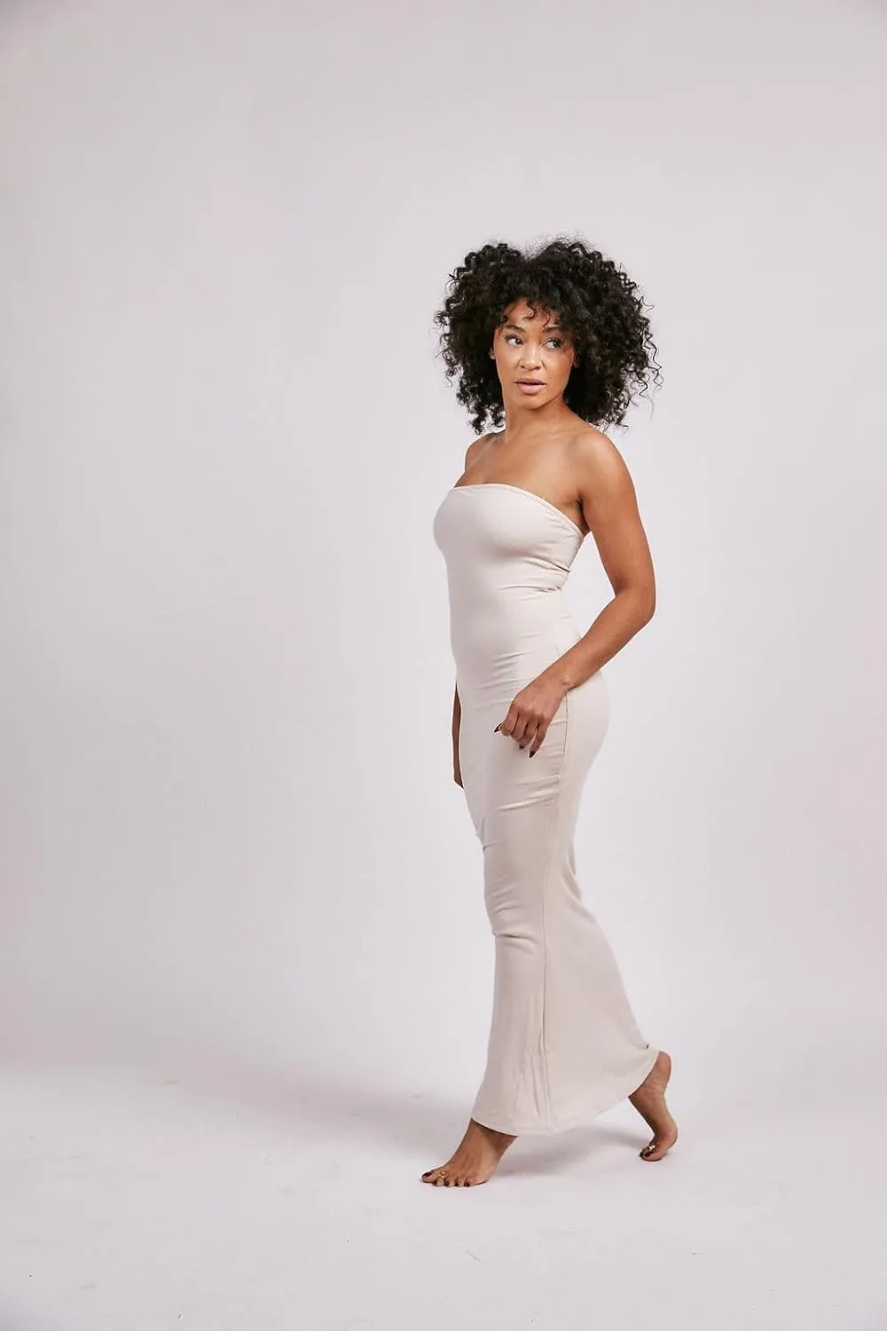 Almere Body Shaping Basic Strapless Maxi Dress