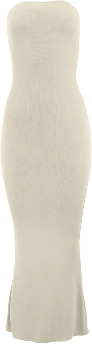 Almere Body Shaping Basic Strapless Maxi Dress