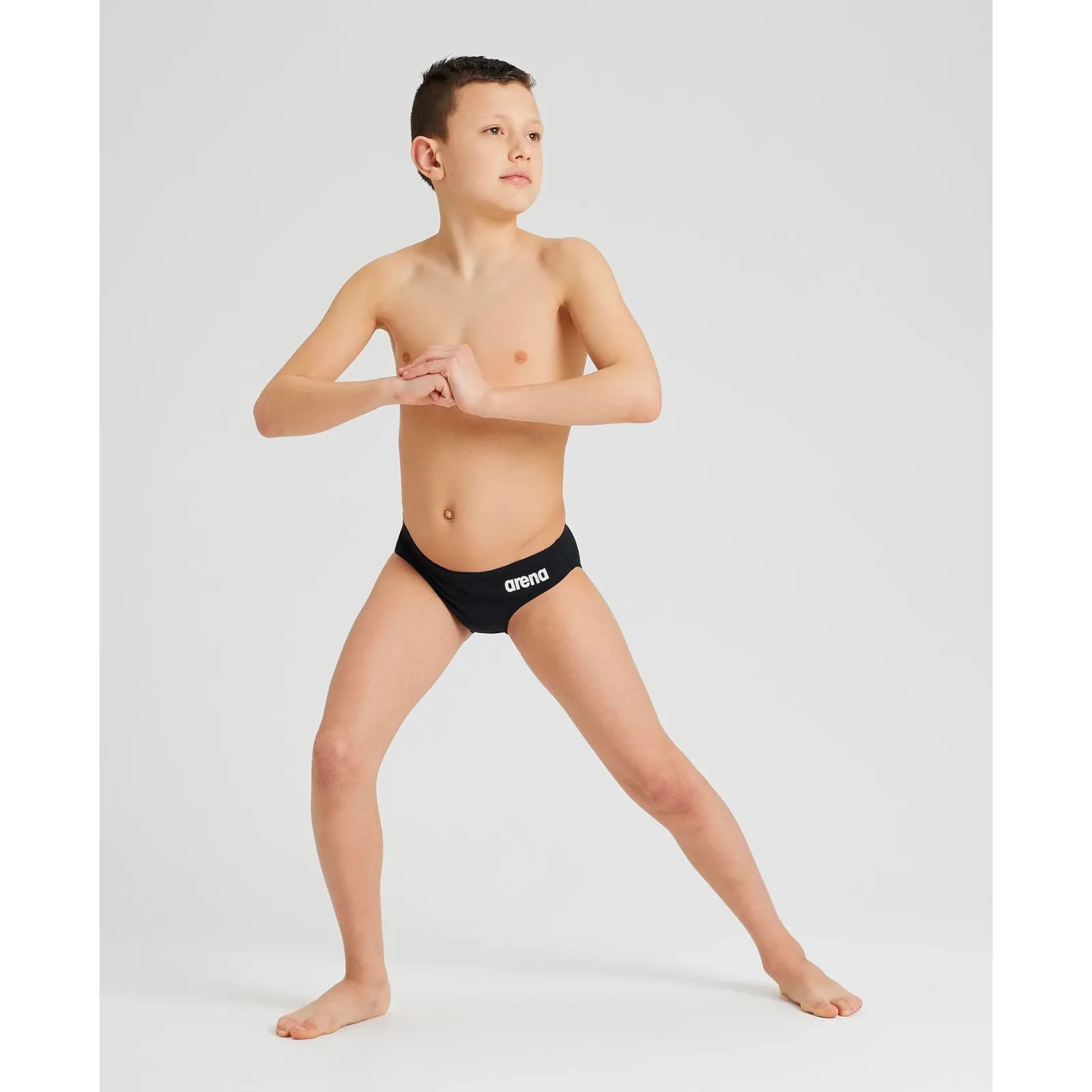 BOYS' TEAM SWIM BRIEF SOLID - BLACK