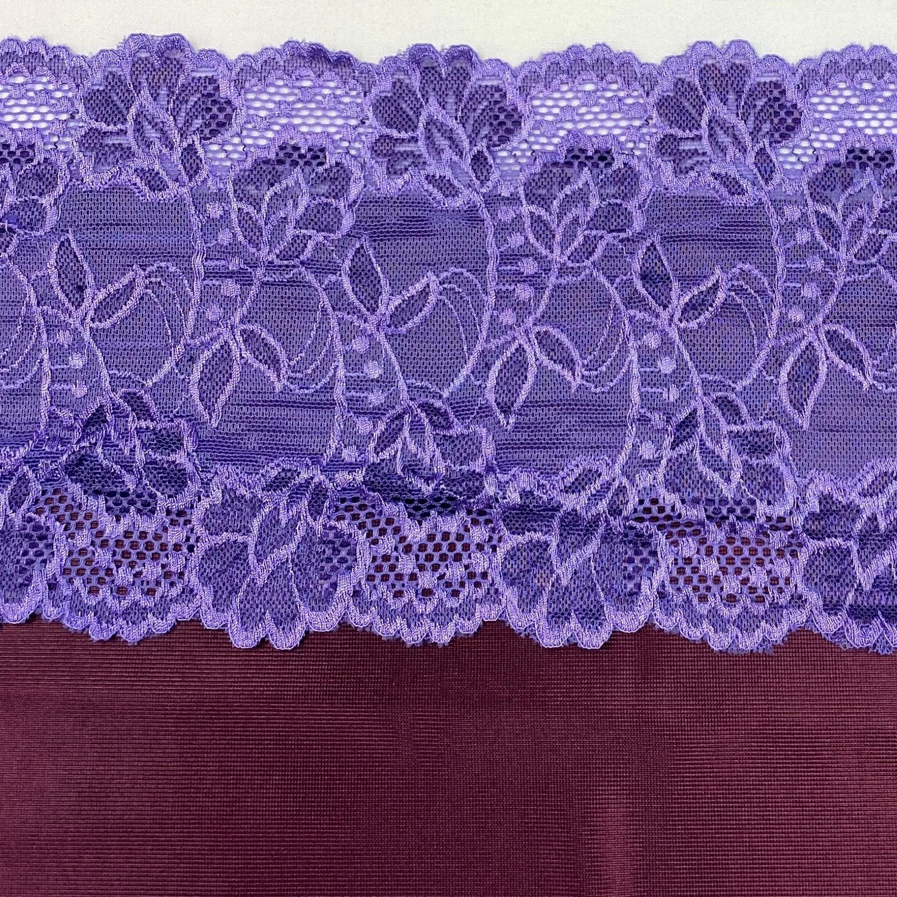 Bra Fabric Kit, Black Cherry and Lace Trio Bra Making Fabric Kit for all Bra Patterns