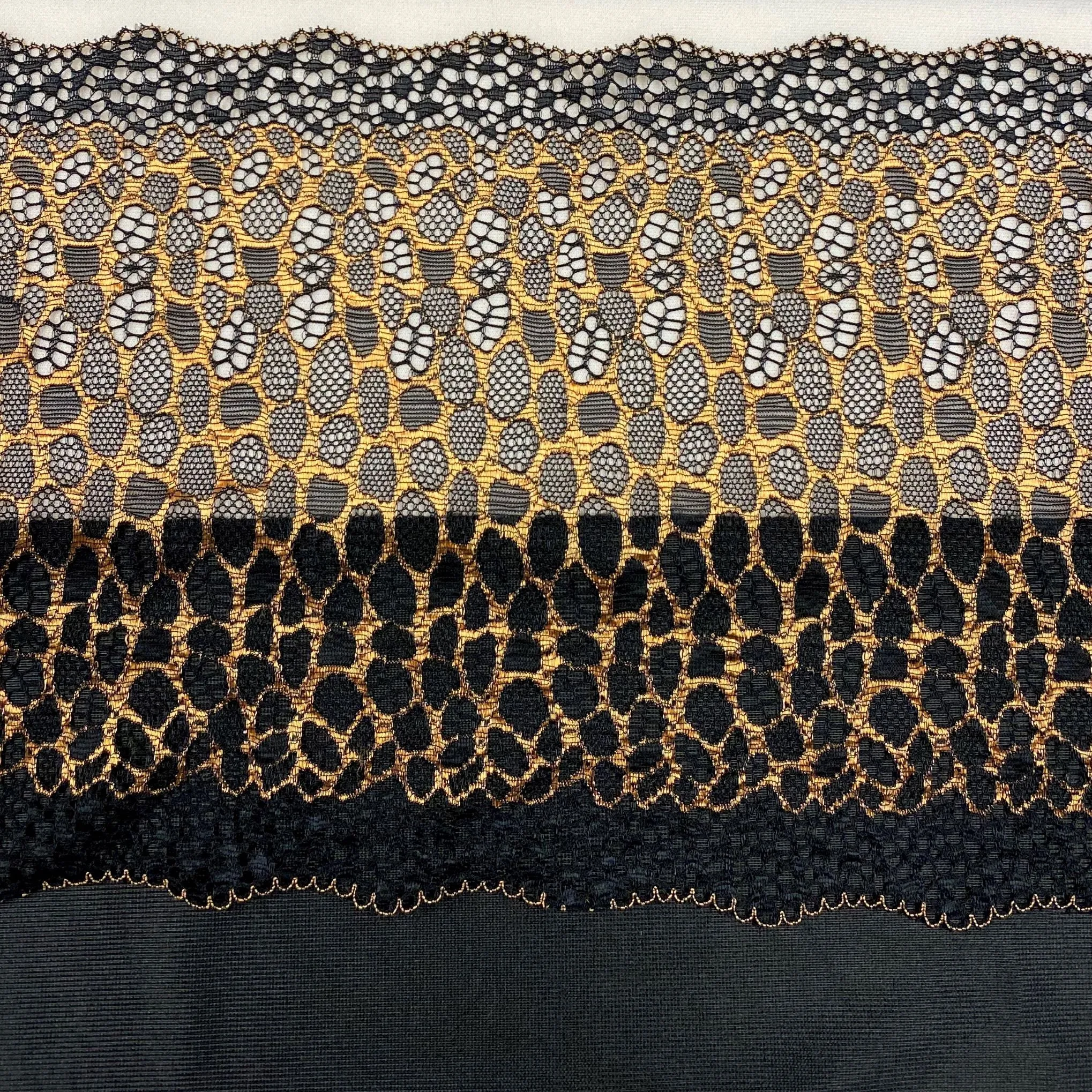 Bra Kit, Black and Lace Trio Bra Making Kit (Fabrics, Lace, Sheer Cup Lining, Findings)
