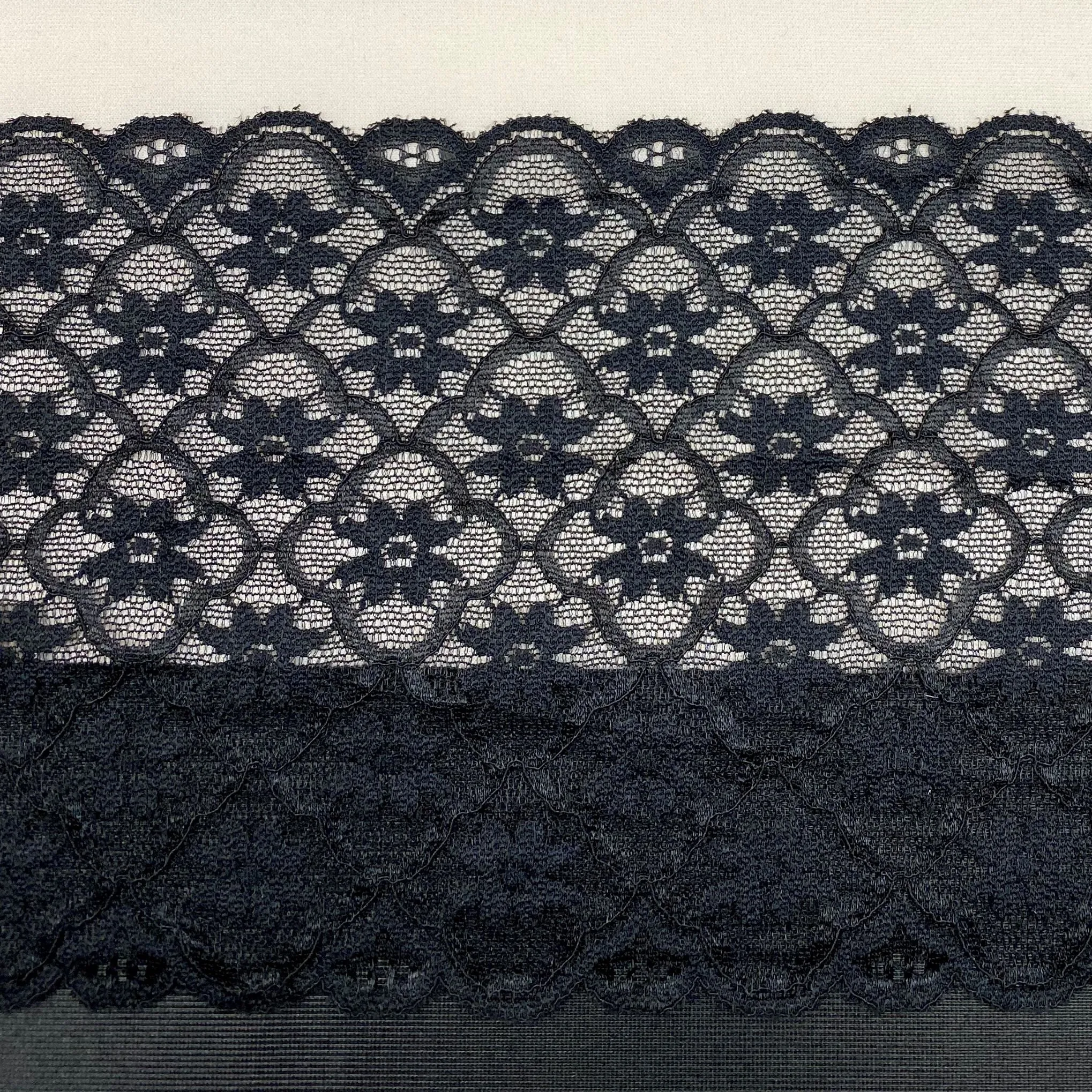 Bra Kit, Black and Lace Trio Bra Making Kit (Fabrics, Lace, Sheer Cup Lining, Findings)
