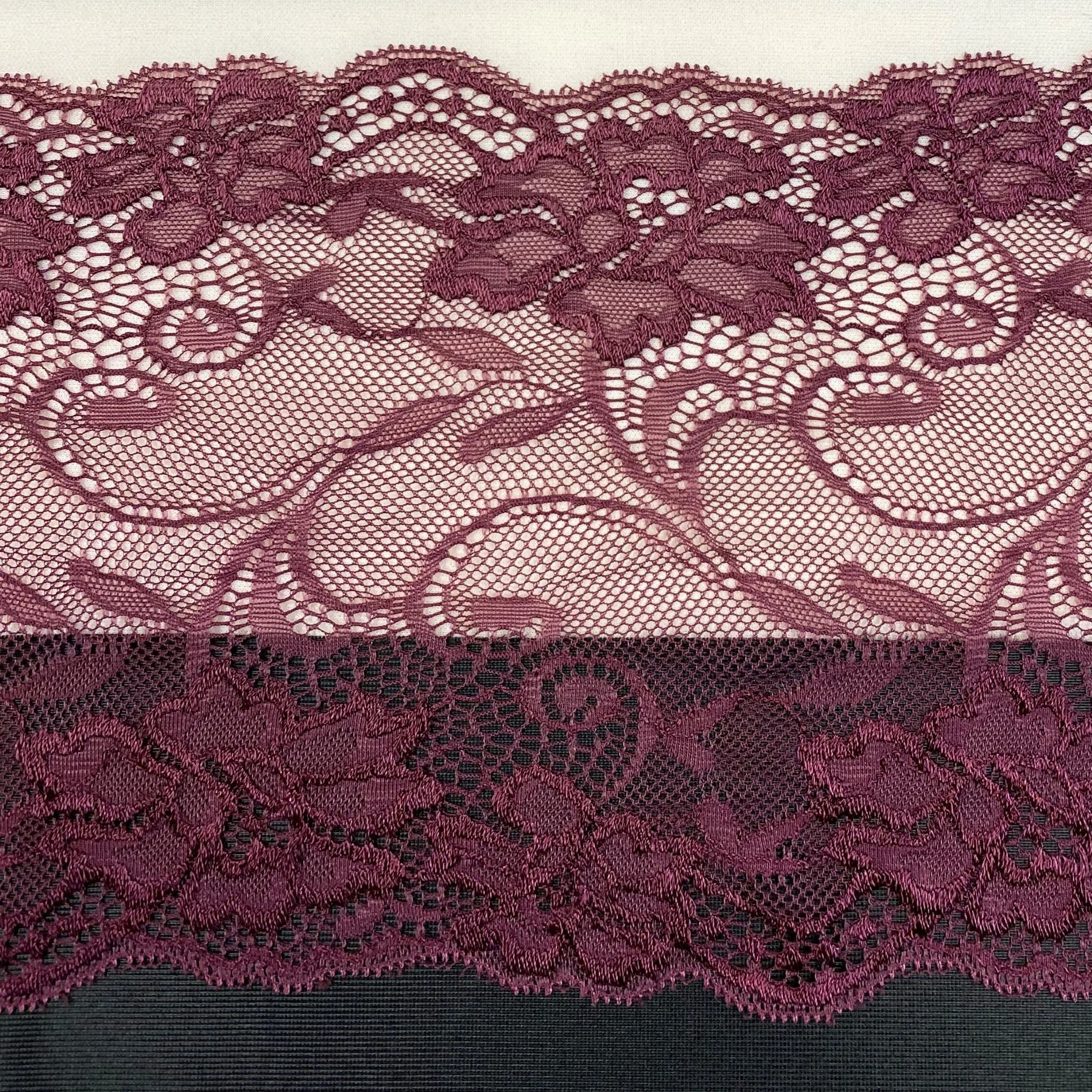Bra Kit, Black and Lace Trio Bra Making Kit (Fabrics, Lace, Sheer Cup Lining, Findings)