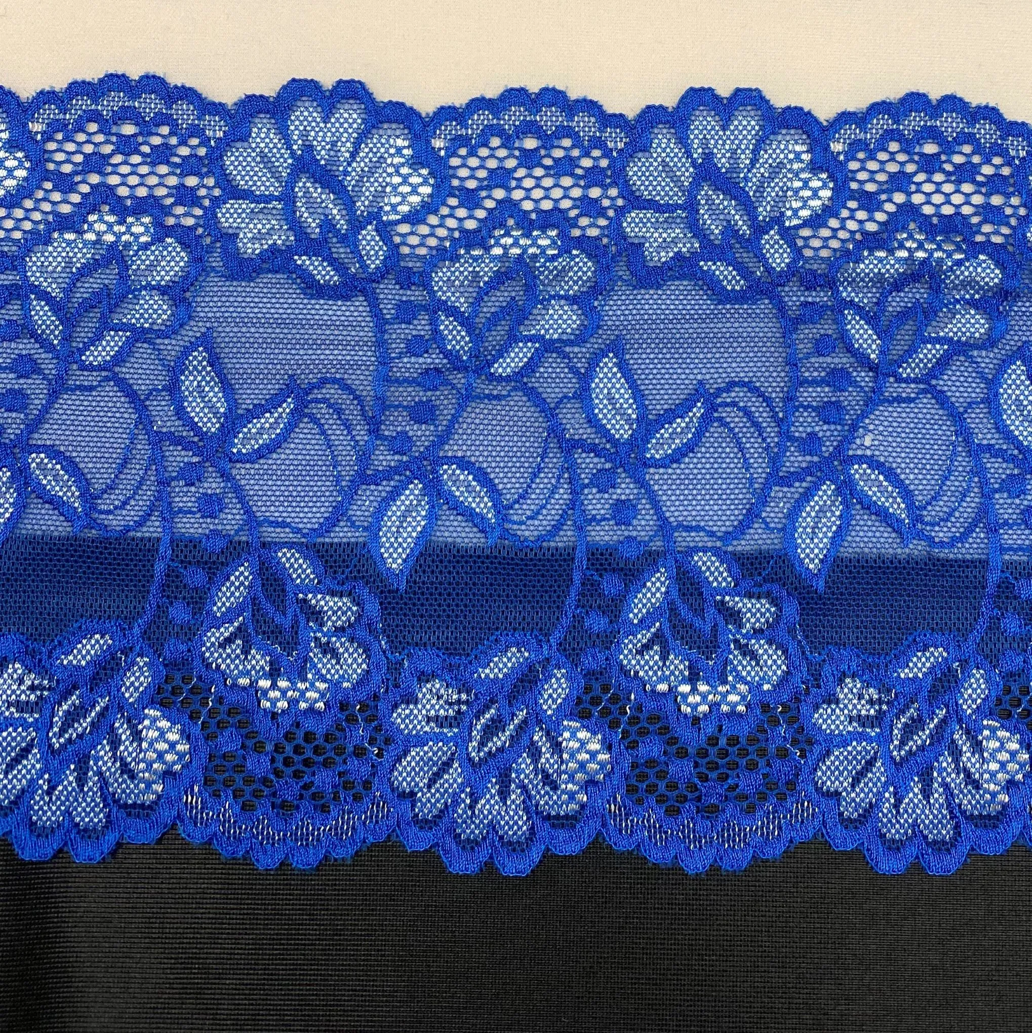 Bra Kit, Black and Lace Trio Bra Making Kit (Fabrics, Lace, Sheer Cup Lining, Findings)