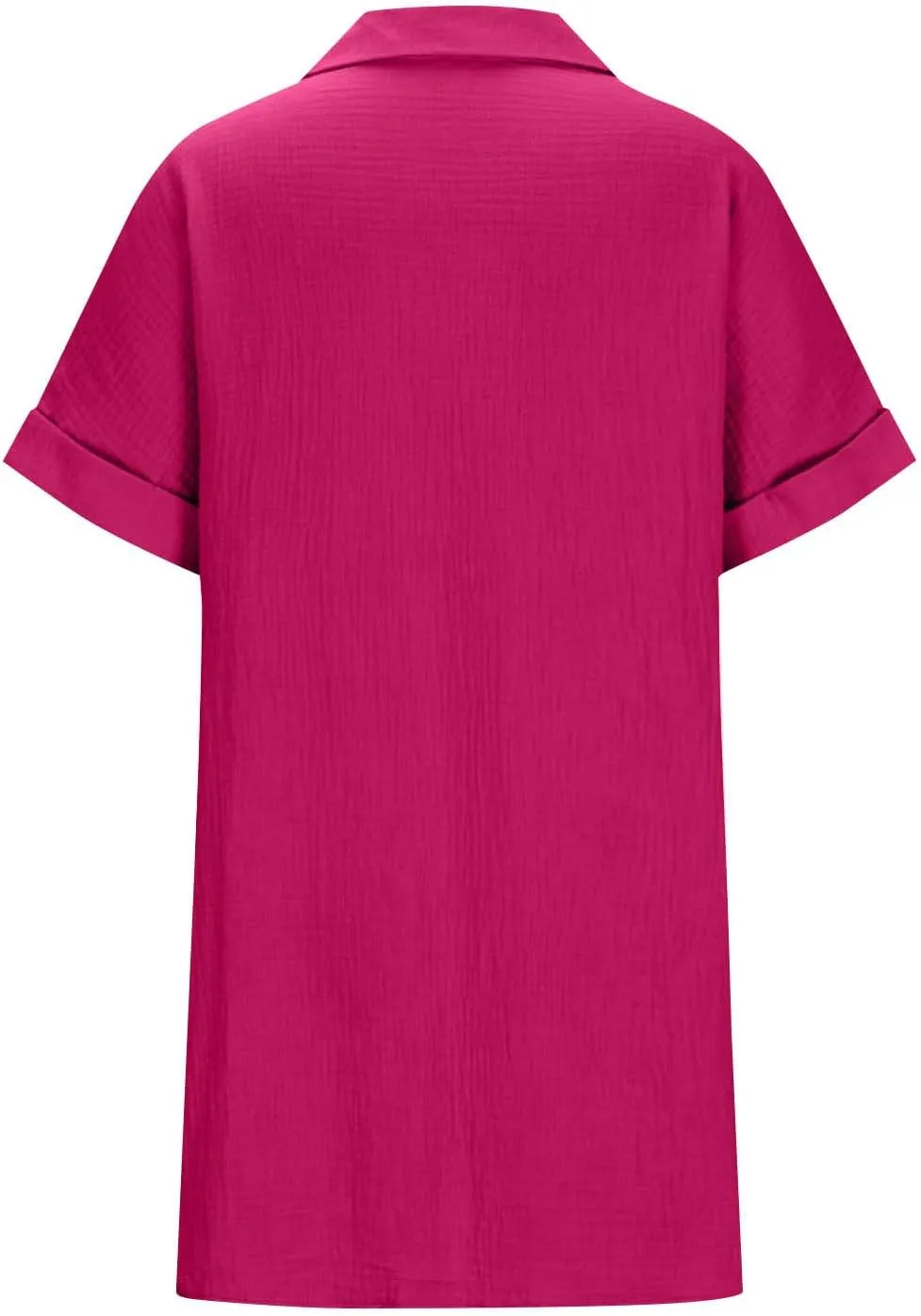 Button Down Dress for Women Summer Short Sleeve Tshirt Dresses Casual Flowy V Neck Loose Midi Beach Dress