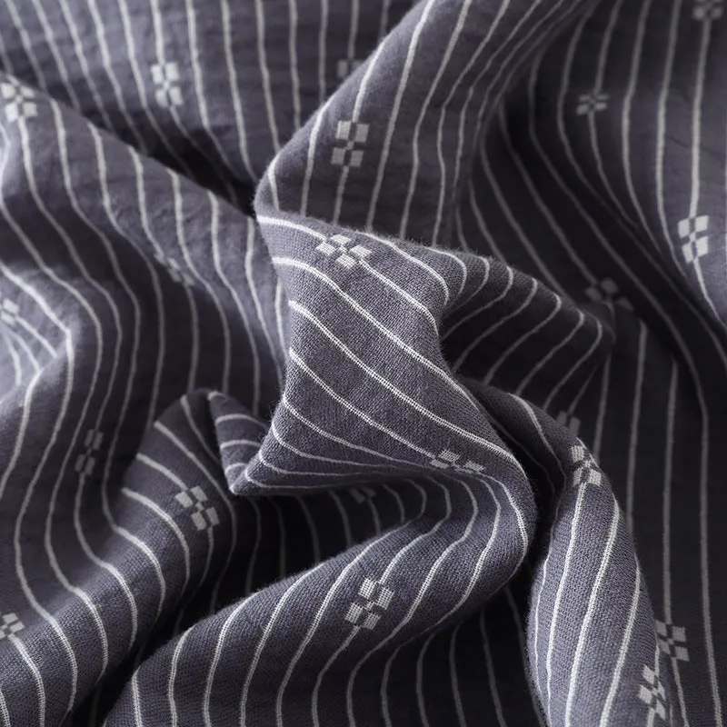 Cotton Gray Crew Neck Pajama Set