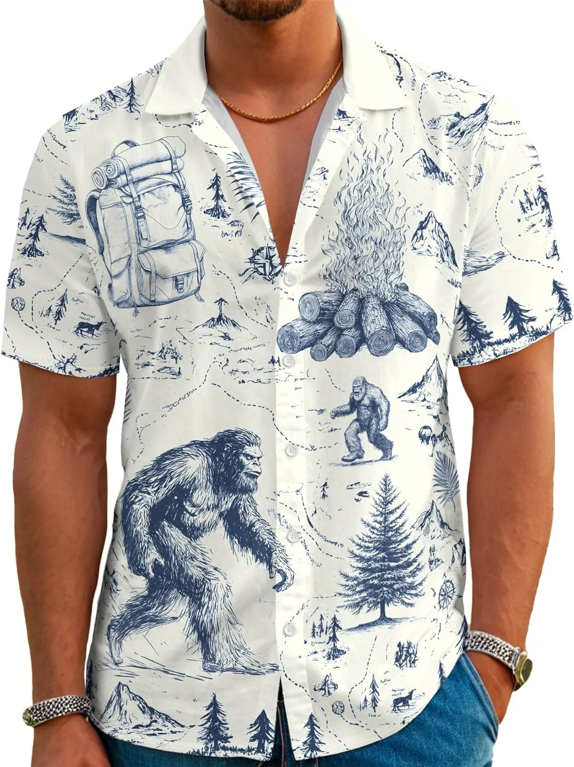 DFZ Funny Hawaiian Shirts for Men Summer Beach Short Sleeve Button Down Shirt Theme Party Shirt