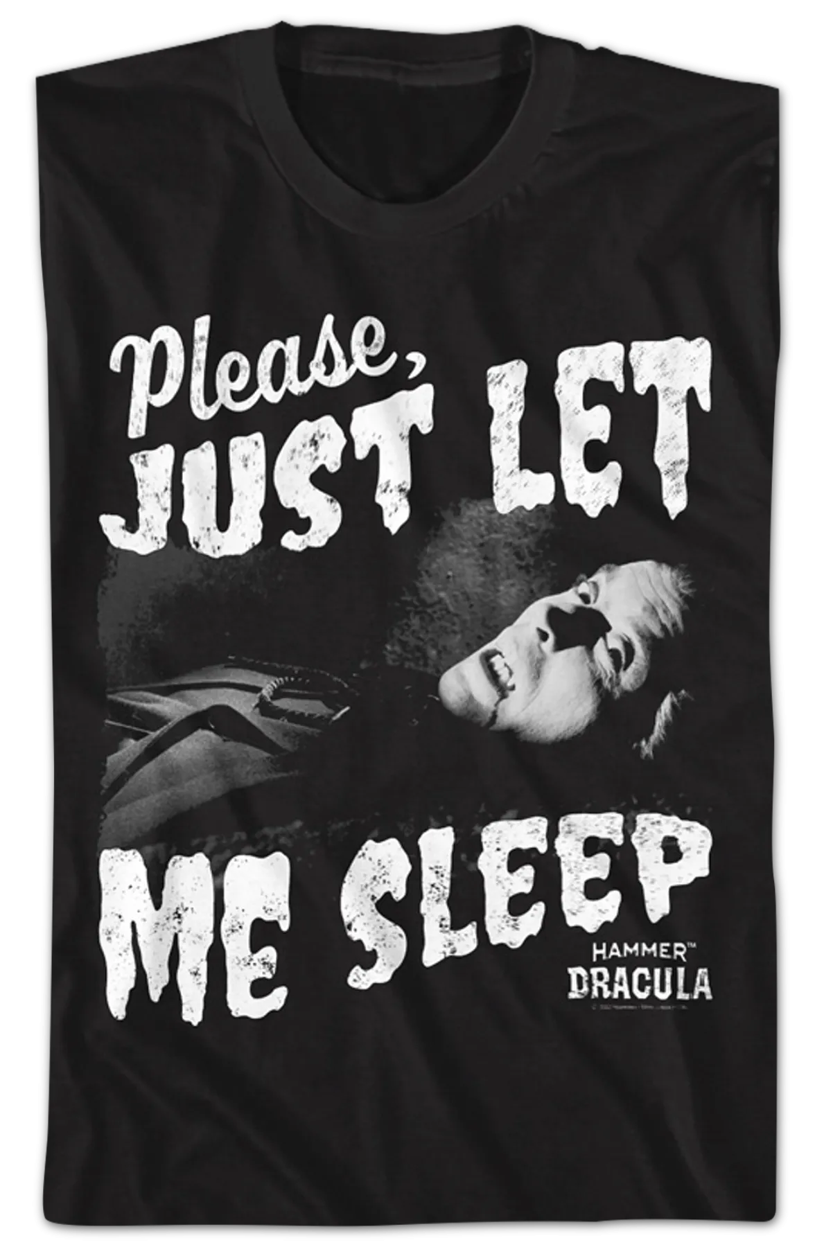 Dracula Please Just Let Me Sleep Hammer Films T-Shirt