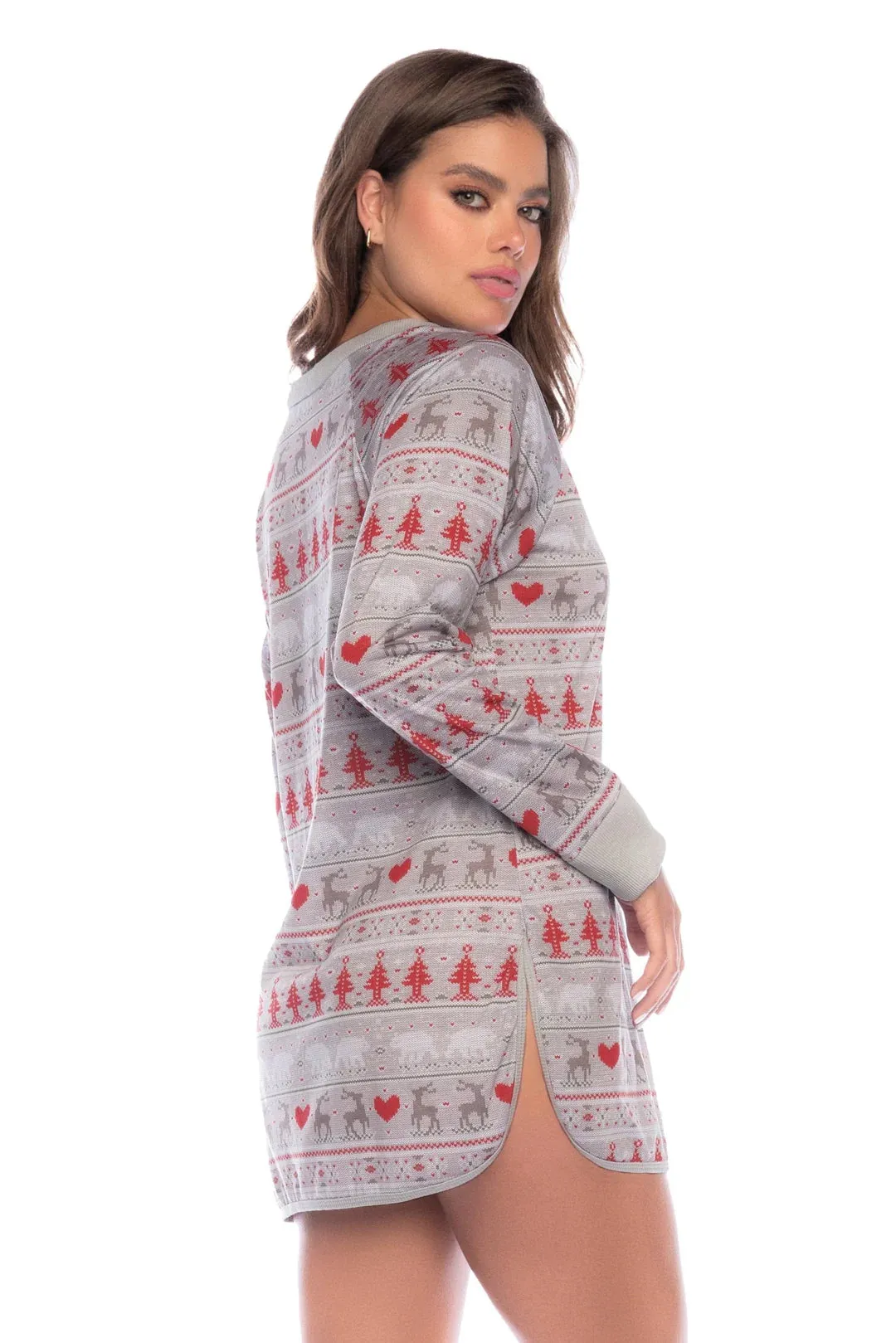 Festive Holiday Printed Sleep Shirt