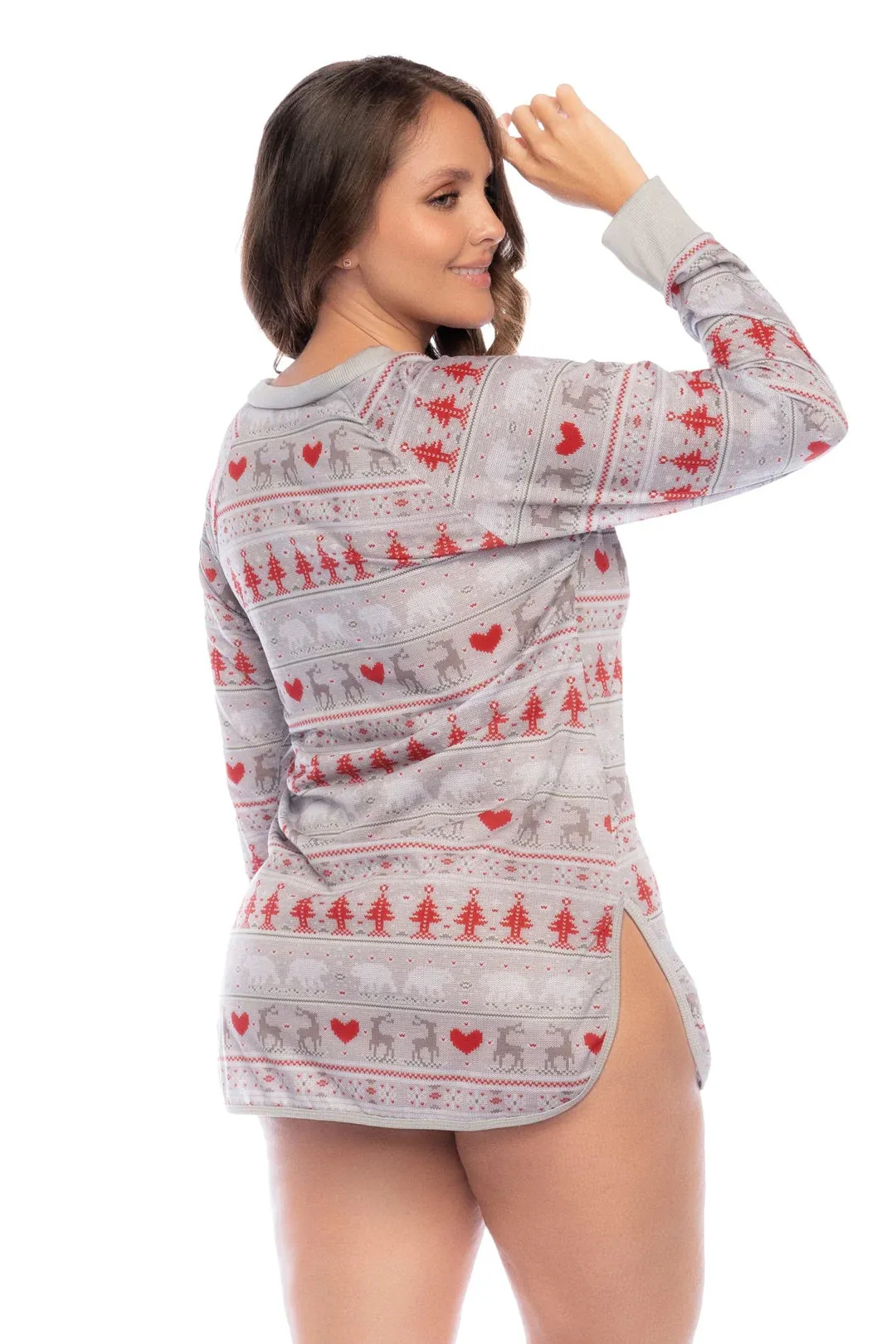 Festive Holiday Printed Sleep Shirt