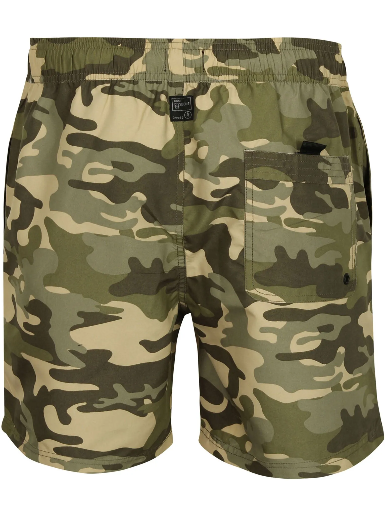 Gildart Camo Print Swim Shorts in Khaki - Dissident