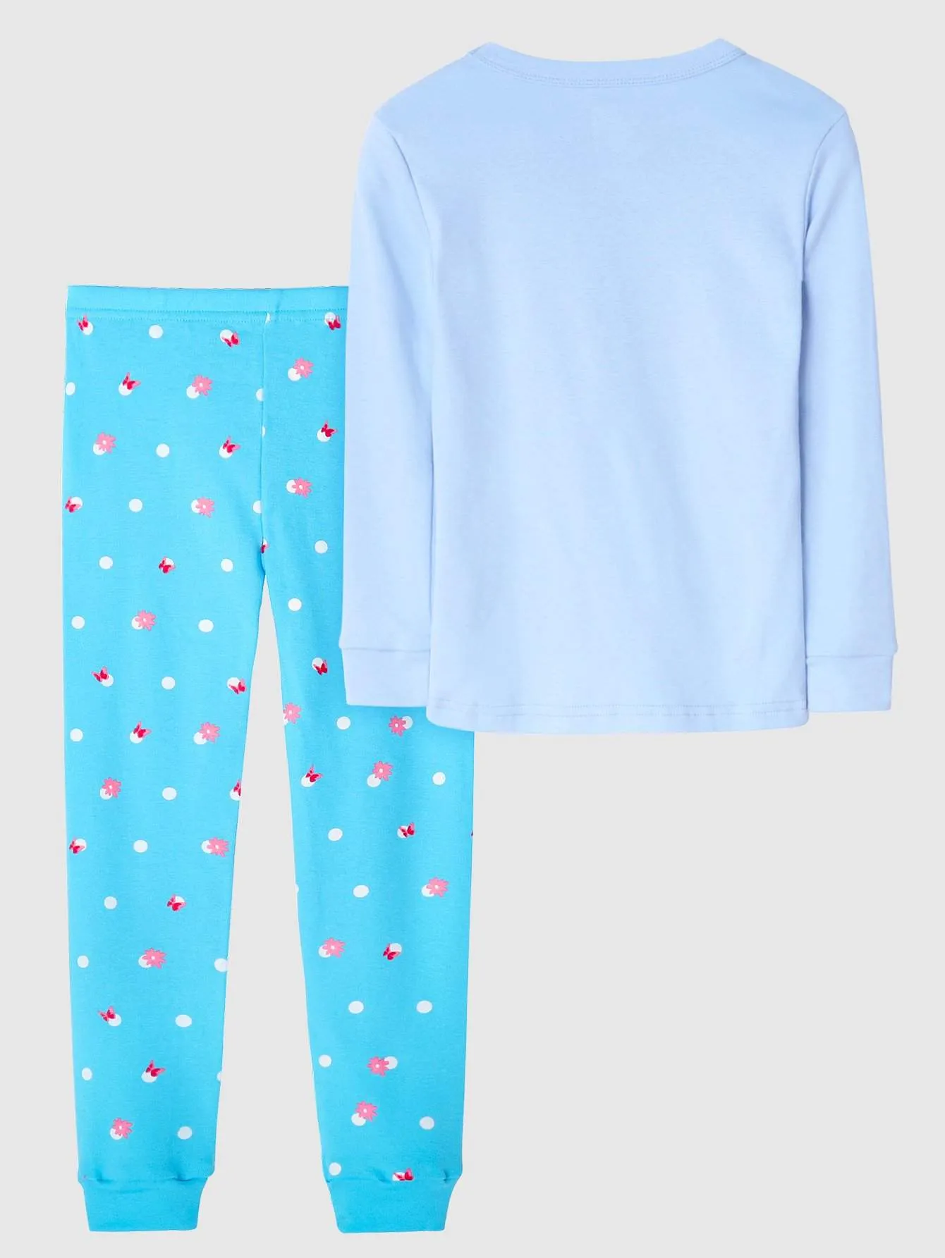 Girls' Snug Fit Cotton Sheep Blue Butterfly sloth Pajama Set Sleepwear