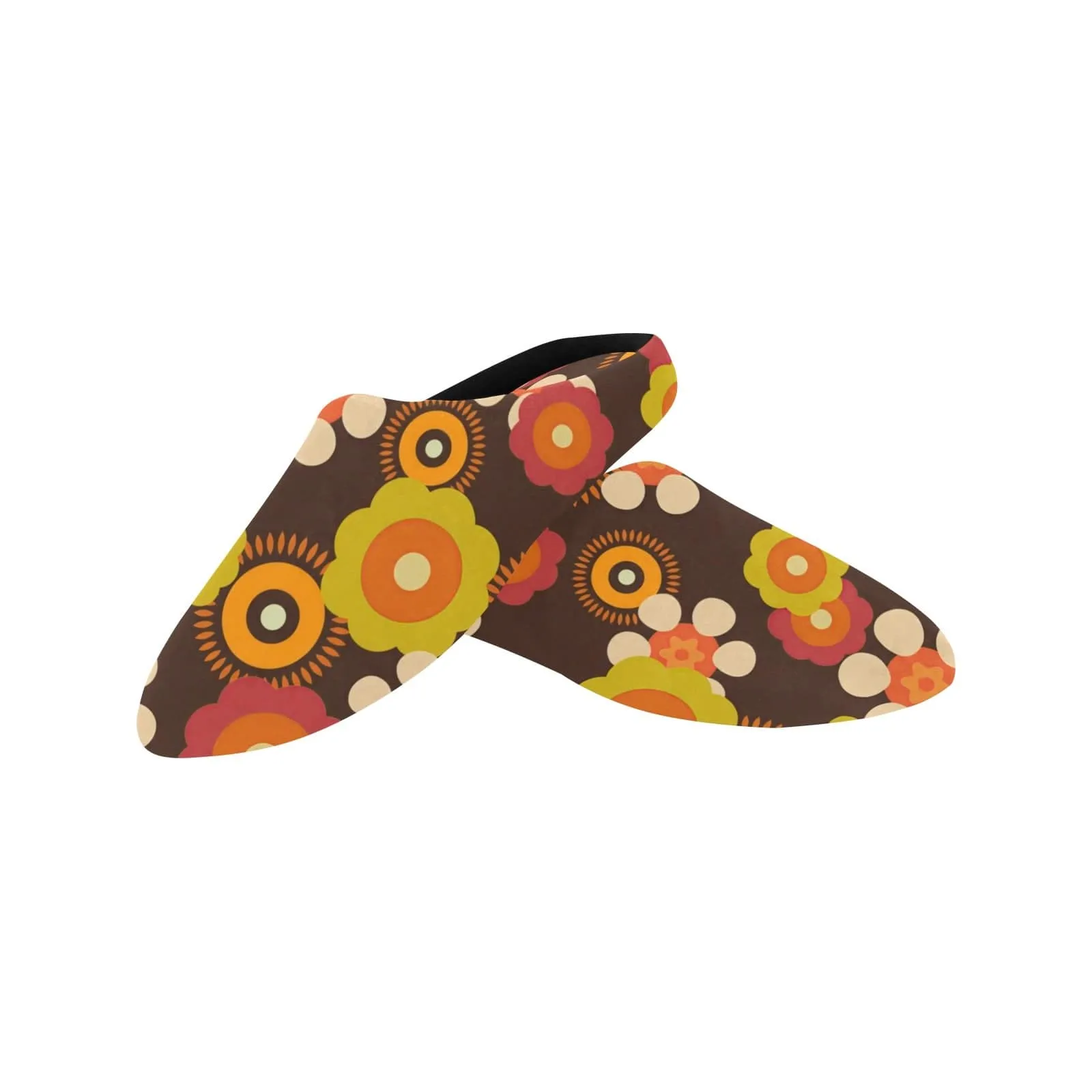 Groovy Funky Hippie Boho Floral Bedroom Slippers - 681623