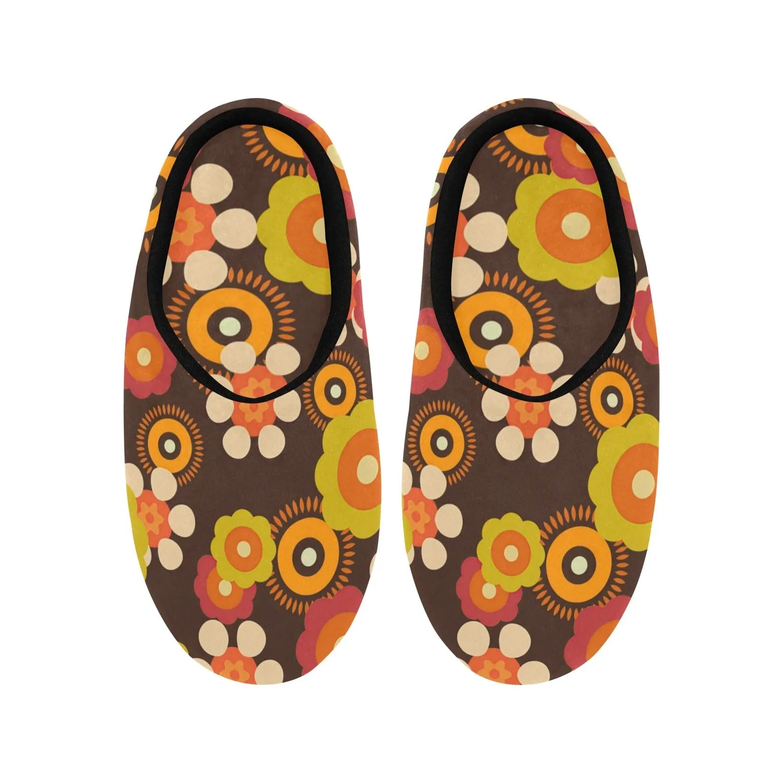 Groovy Funky Hippie Boho Floral Bedroom Slippers - 681623
