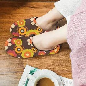 Groovy Funky Hippie Boho Floral Bedroom Slippers - 681623