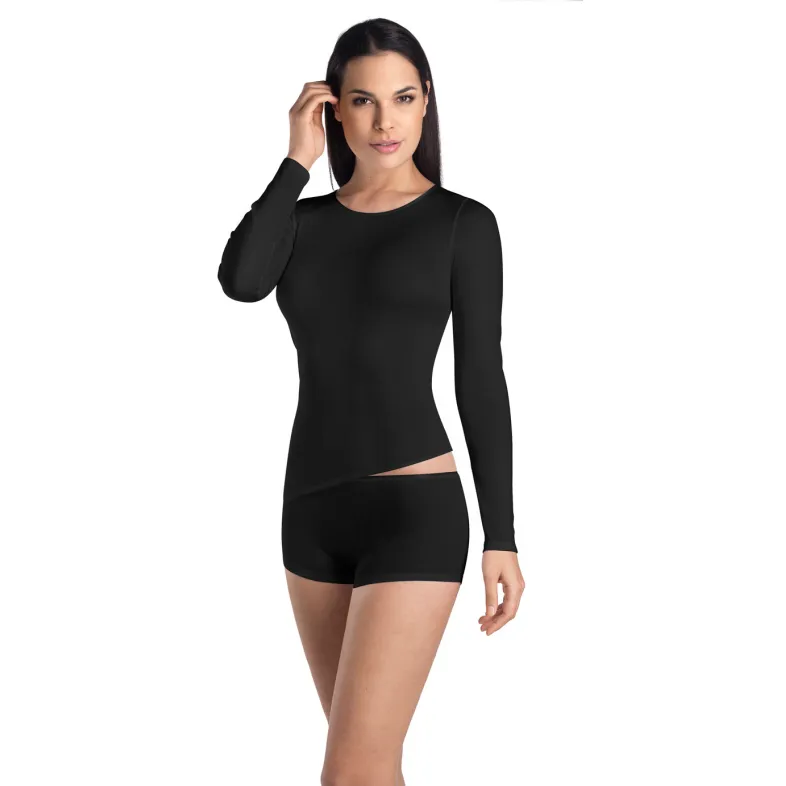 Hanro Cotton Seamless Long Sleeve Shirt