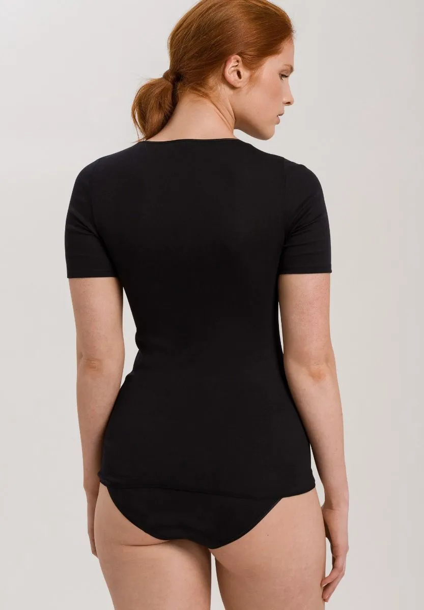 Hanro Cotton Seamless Short Sleeve Shirt