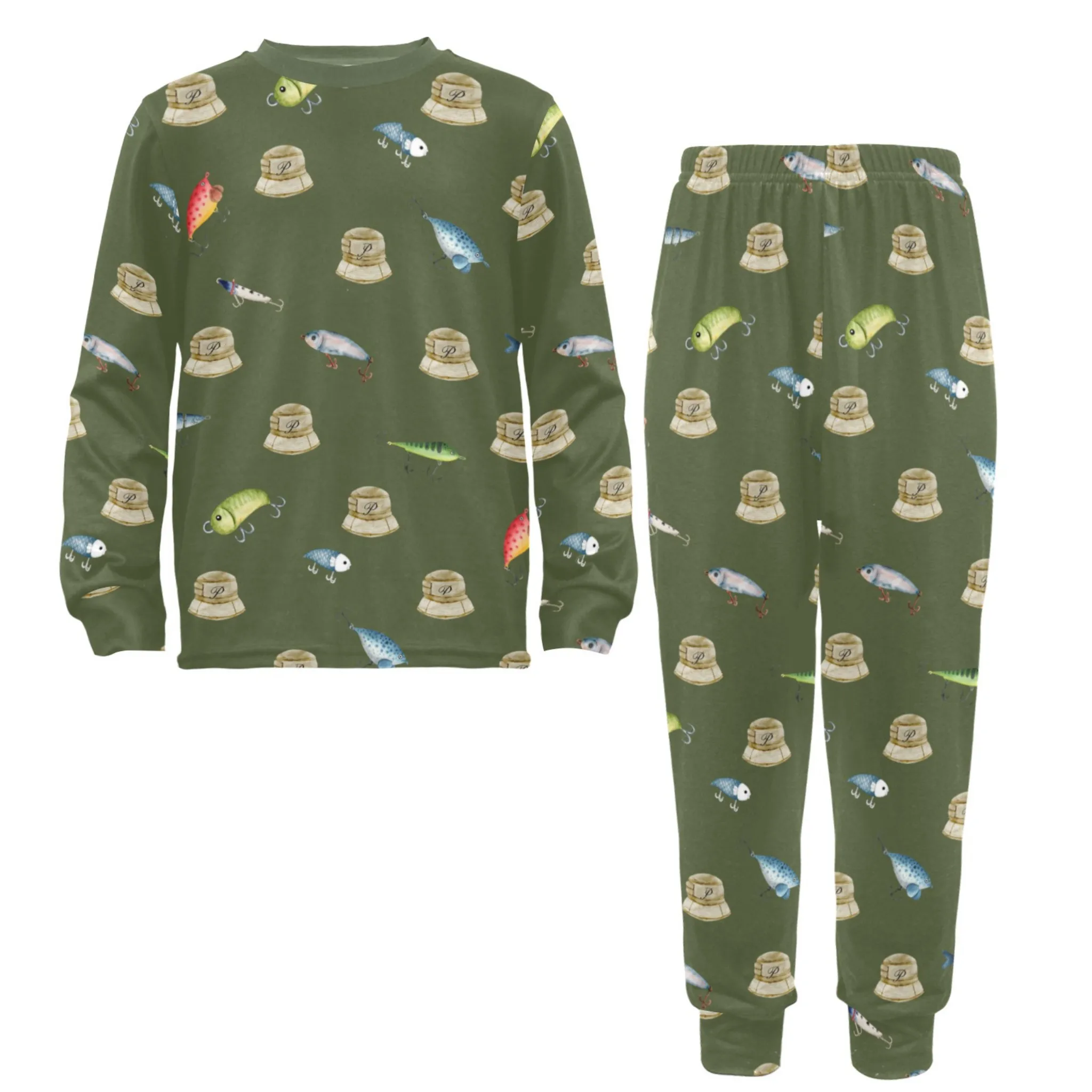 Hudson Boys' Pajama Set | Crew Neck Long Pajama Set | Soft Long Sleeve Sleepwear for Lounging and Relaxing