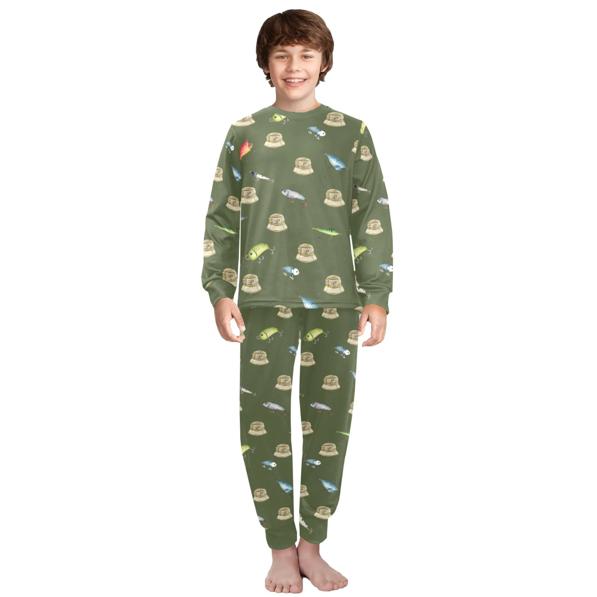 Hudson Boys' Pajama Set | Crew Neck Long Pajama Set | Soft Long Sleeve Sleepwear for Lounging and Relaxing