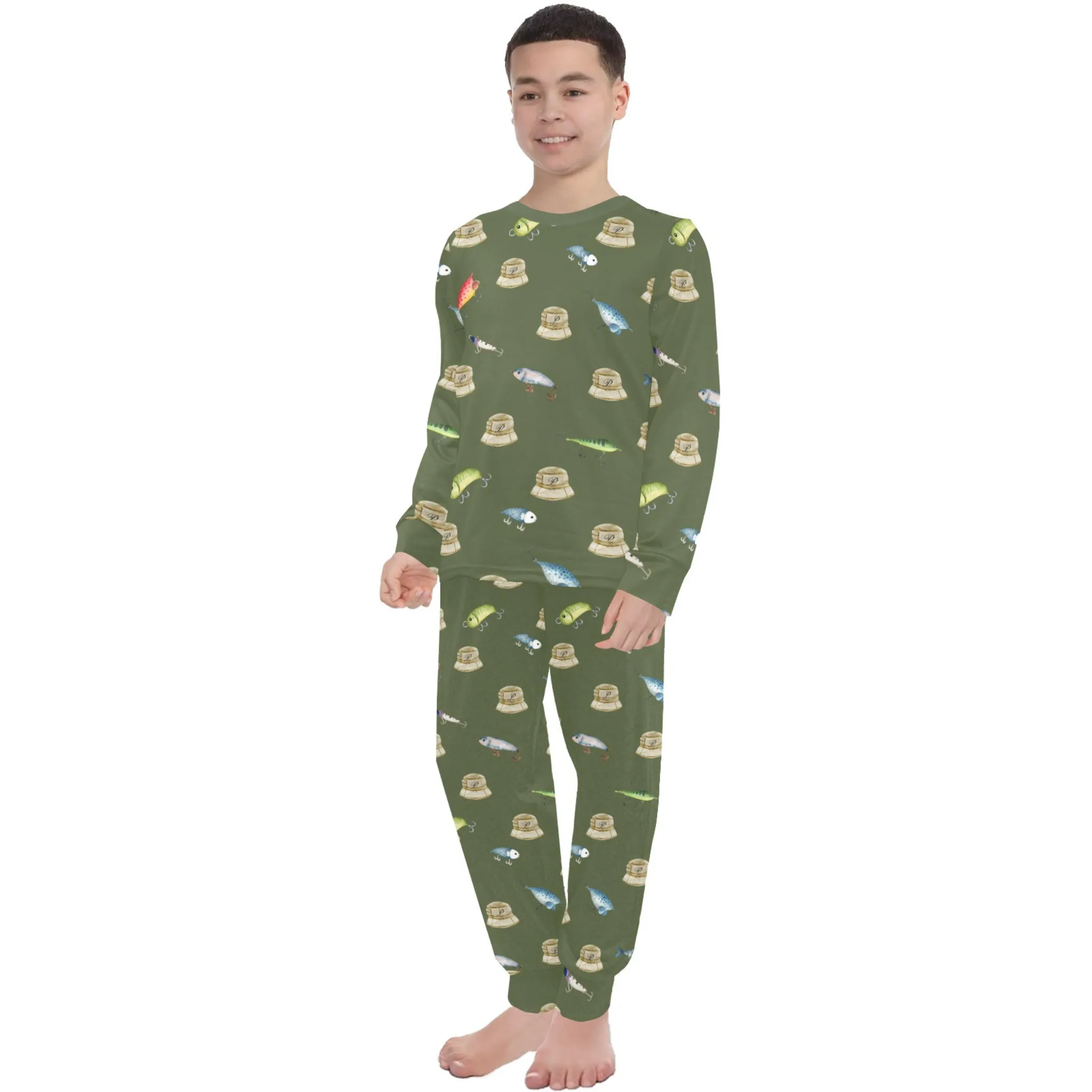Hudson Boys' Pajama Set | Crew Neck Long Pajama Set | Soft Long Sleeve Sleepwear for Lounging and Relaxing