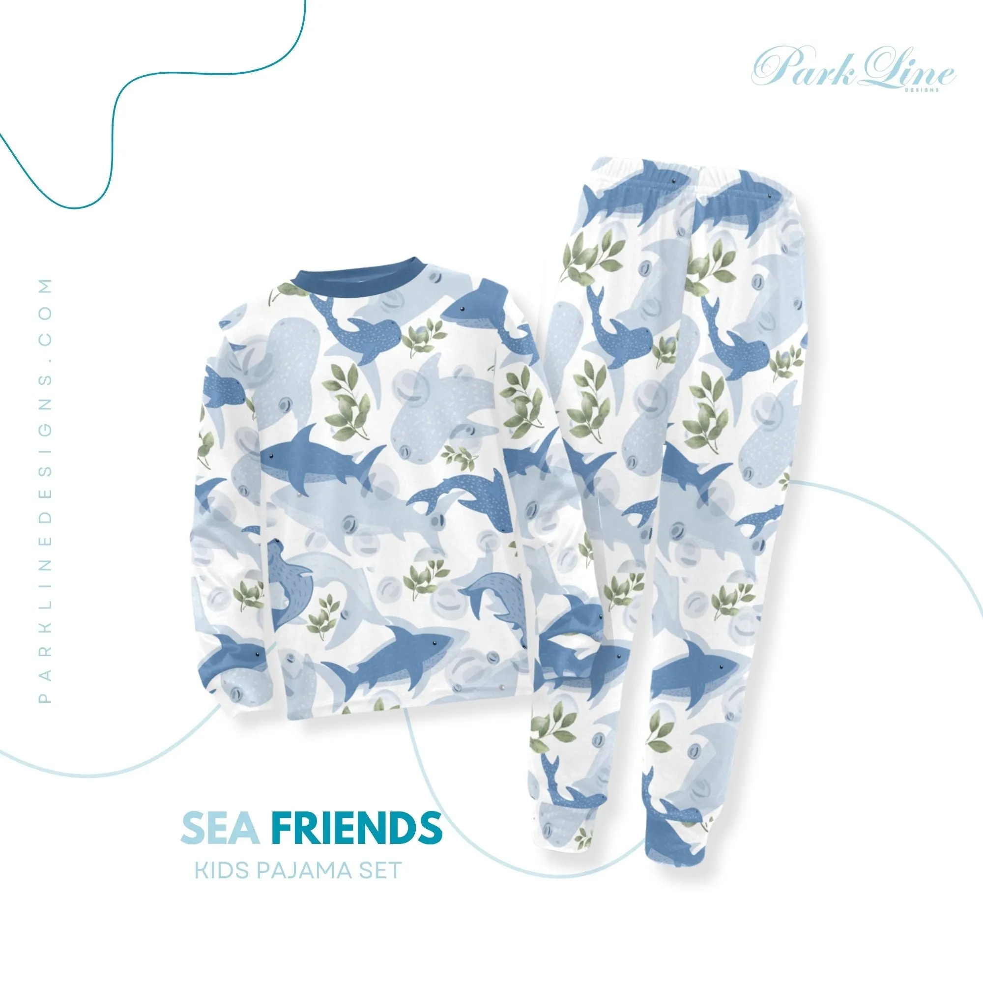 Hudson Boys' Pajama Set | Crew Neck Long Pajama Set | Soft Long Sleeve Sleepwear for Lounging and Relaxing