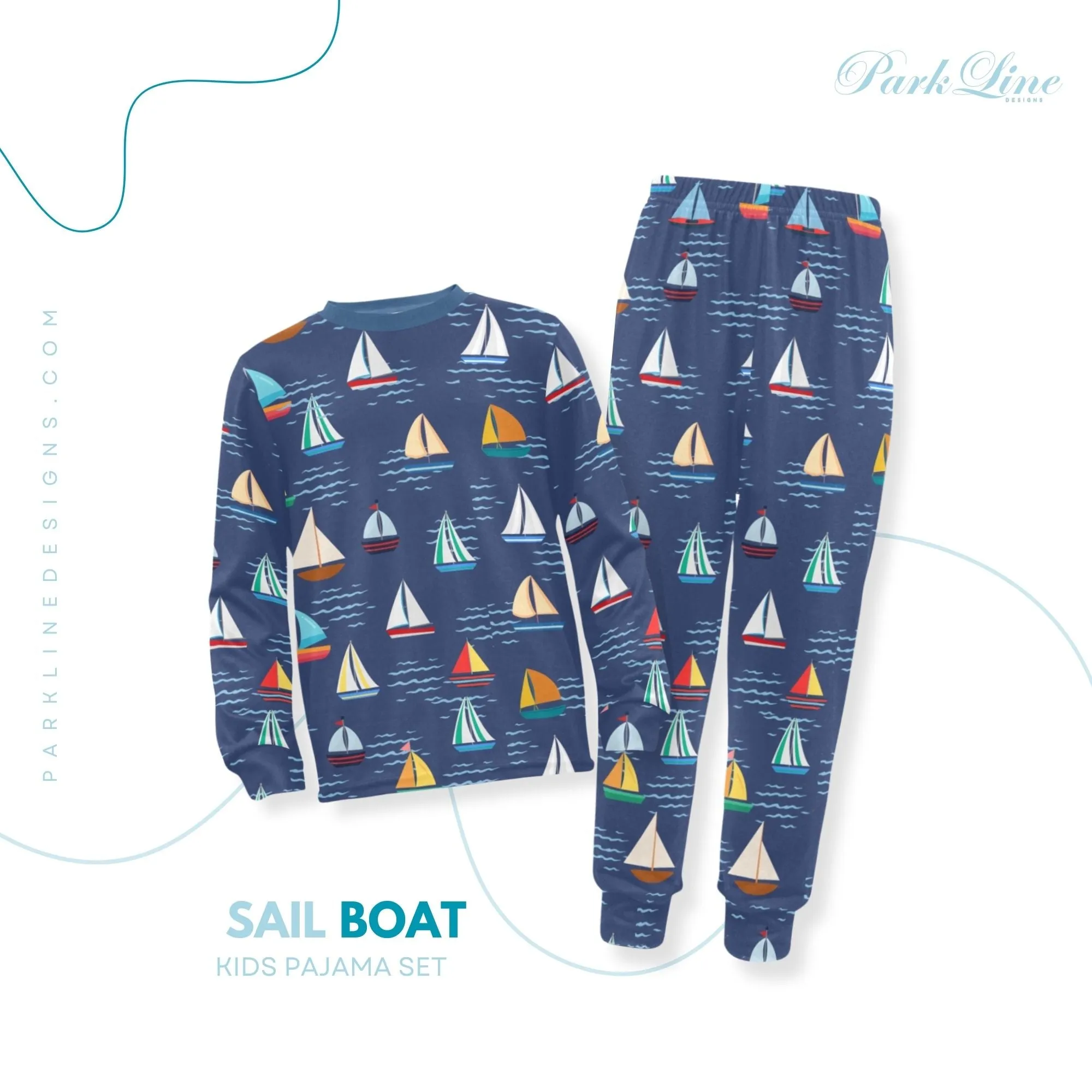 Hudson Boys' Pajama Set | Crew Neck Long Pajama Set | Soft Long Sleeve Sleepwear for Lounging and Relaxing