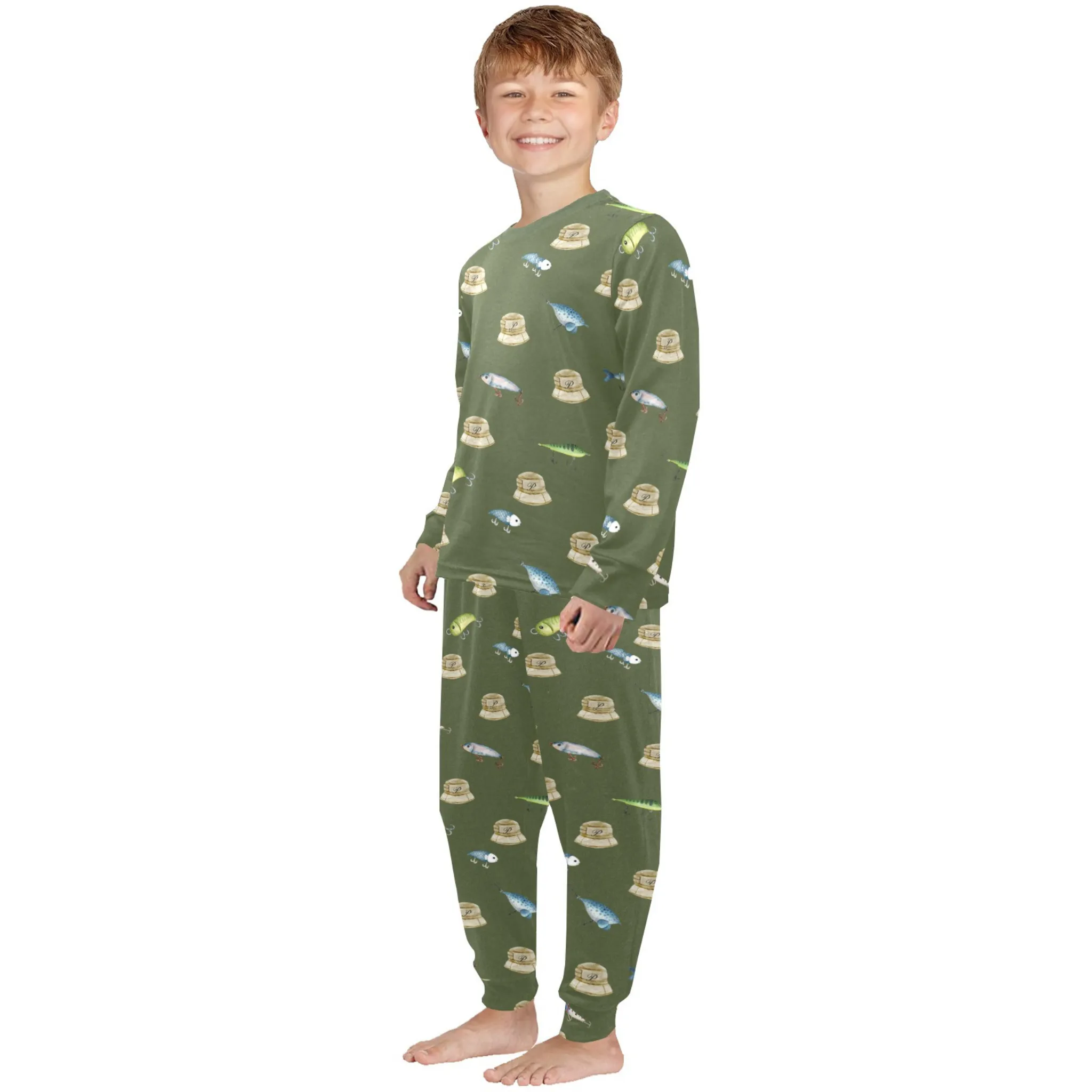 Hudson Boys' Pajama Set | Crew Neck Long Pajama Set | Soft Long Sleeve Sleepwear for Lounging and Relaxing