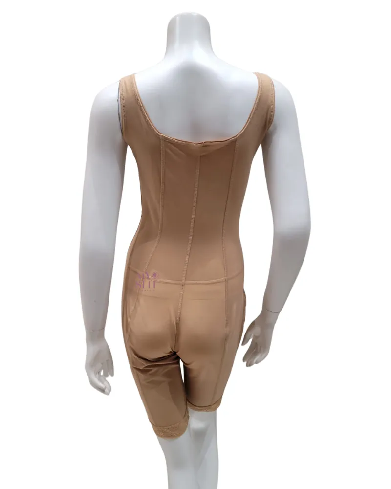 Leonisa Beige Sculpting Body and Thigh Shaper Bodysuit with Legs