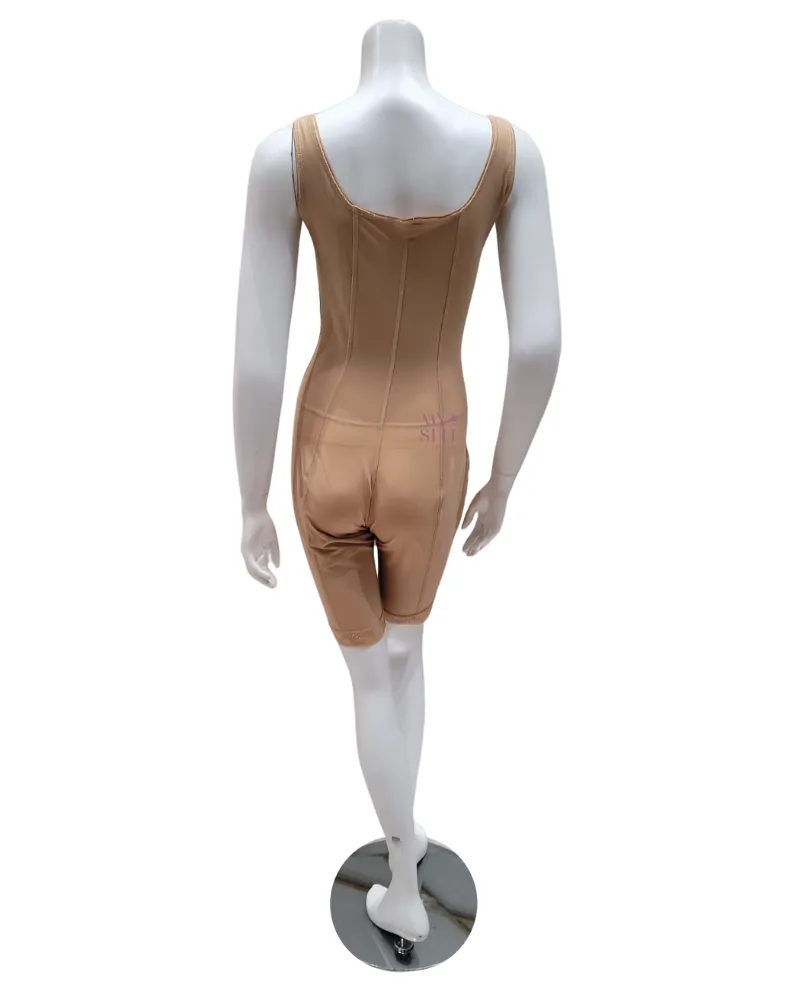 Leonisa Beige Sculpting Body and Thigh Shaper Bodysuit with Legs