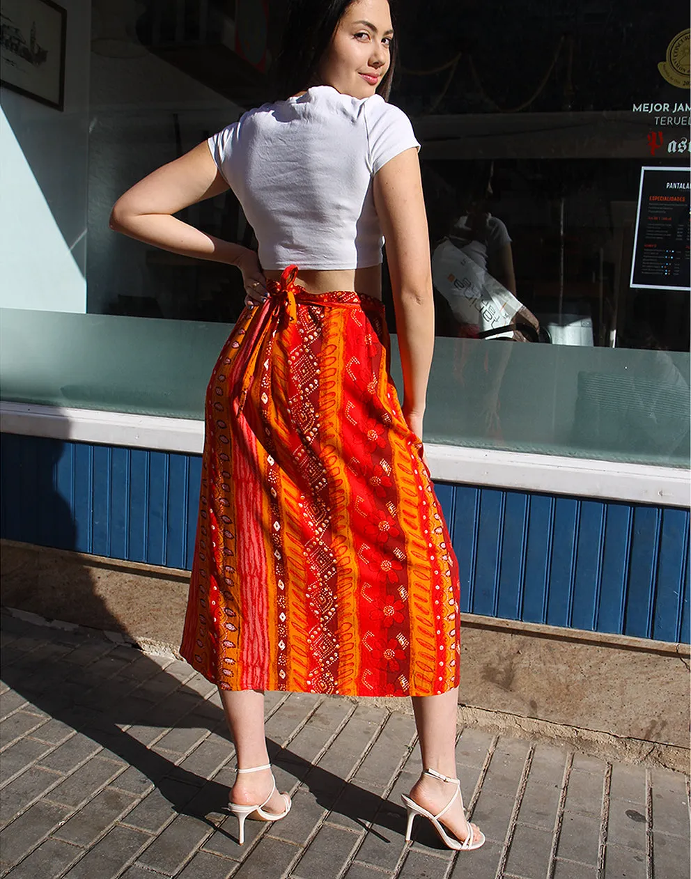 Long Printed Skirt