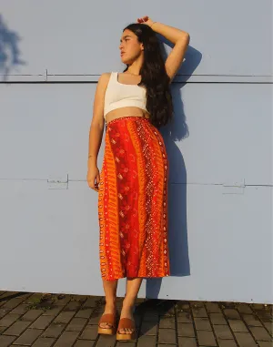 Long Printed Skirt