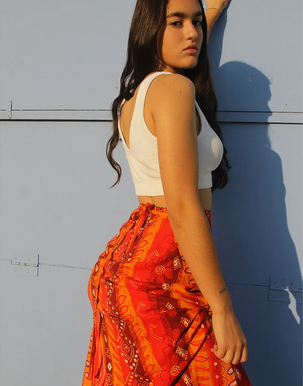 Long Printed Skirt