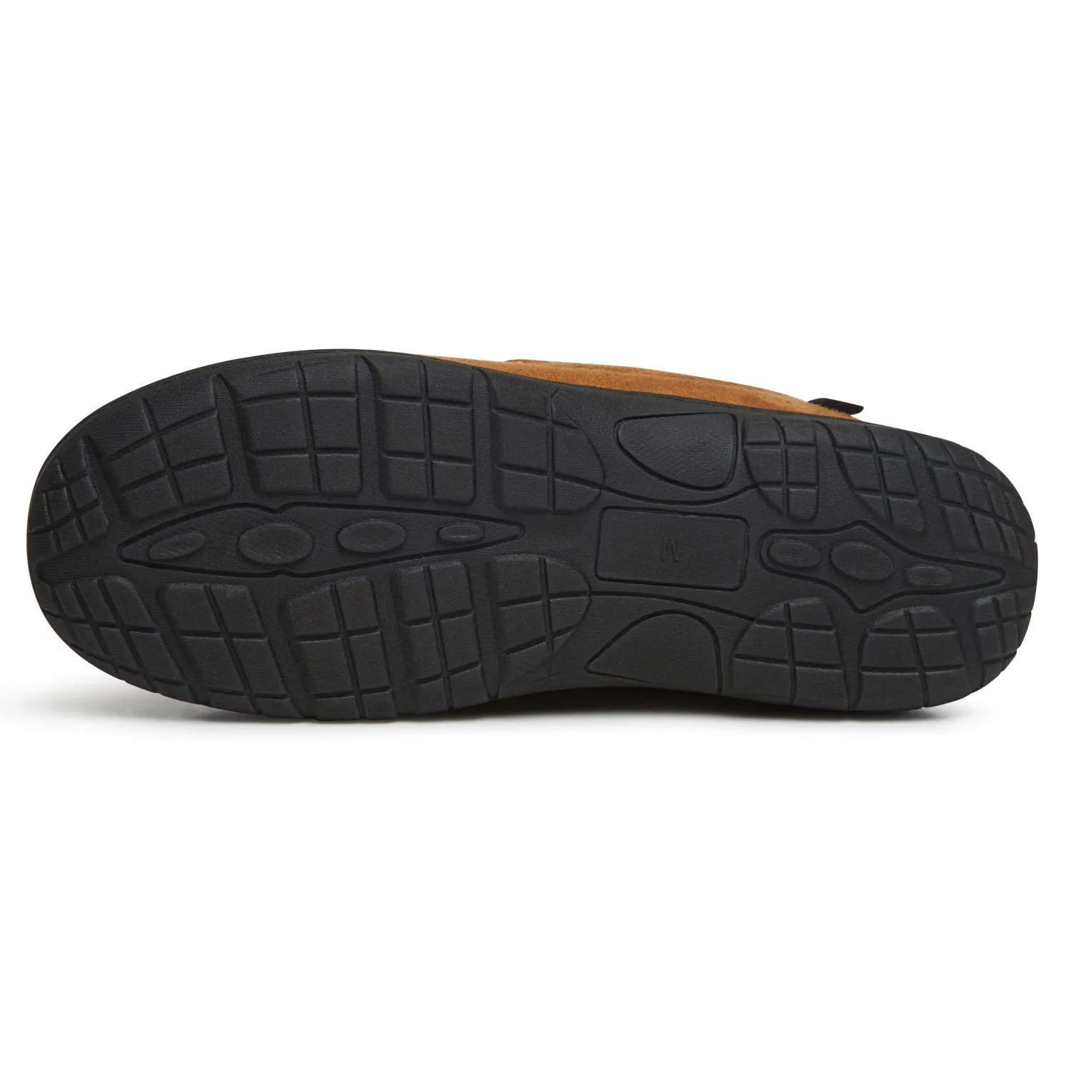 Lucky Brand Micro Suede Moccasin Slippers for Men with Faux Fur Lining, Black