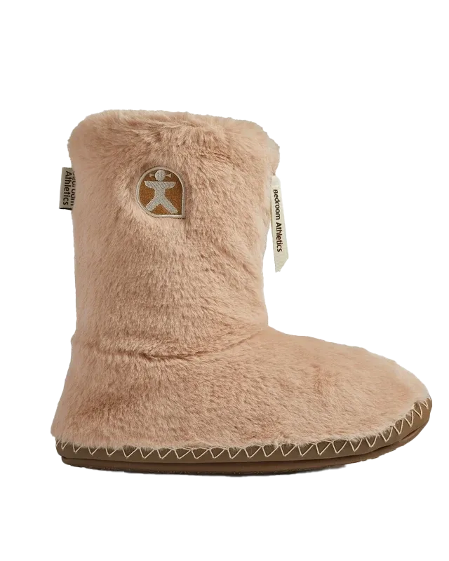 Marilyn Classic Faux Fur Slipper Boots in Gingerbread