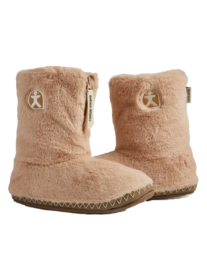 Marilyn Classic Faux Fur Slipper Boots in Gingerbread