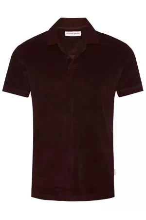 Men’s Felix Linen Polo - Port
