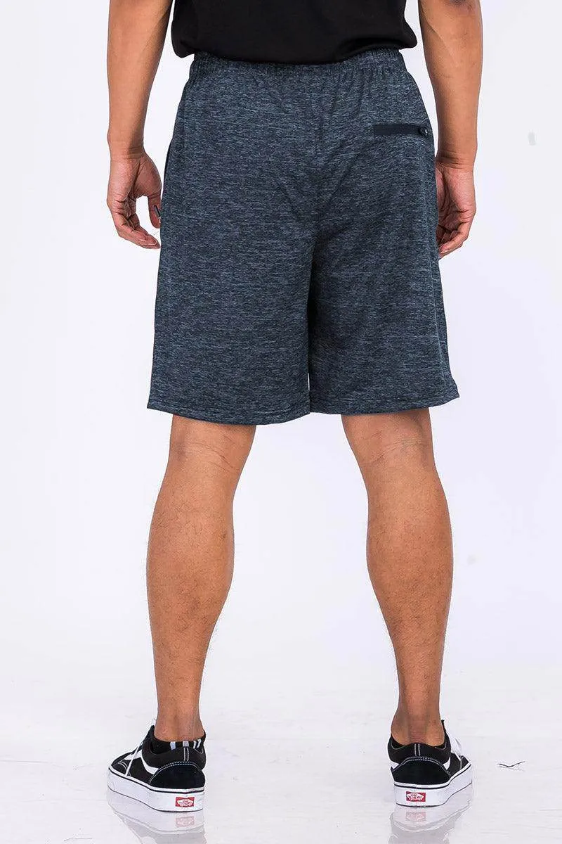 Navy Blue Marbled Light Weight Active Shorts