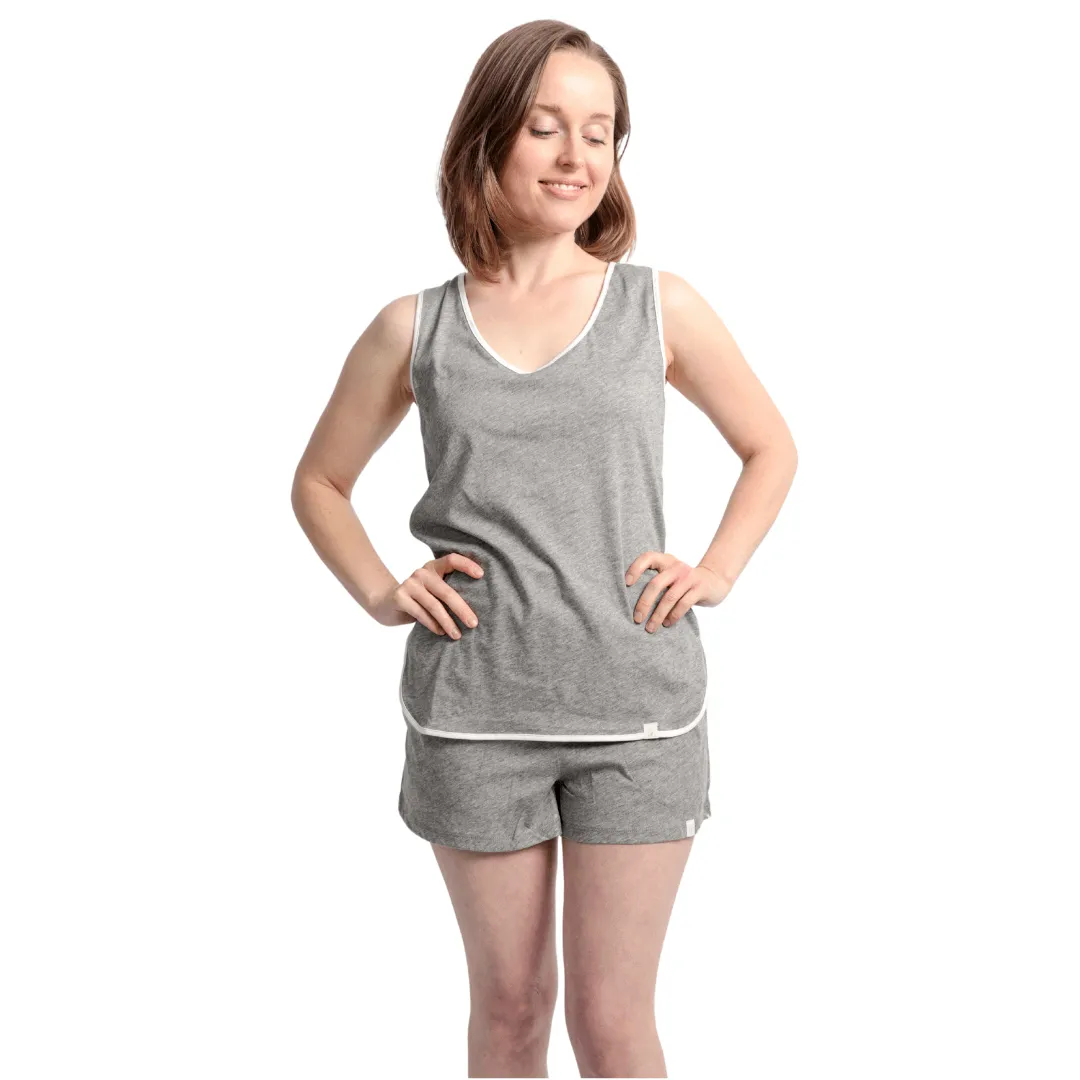 Pima Tank Short Pajama Set (Grey)