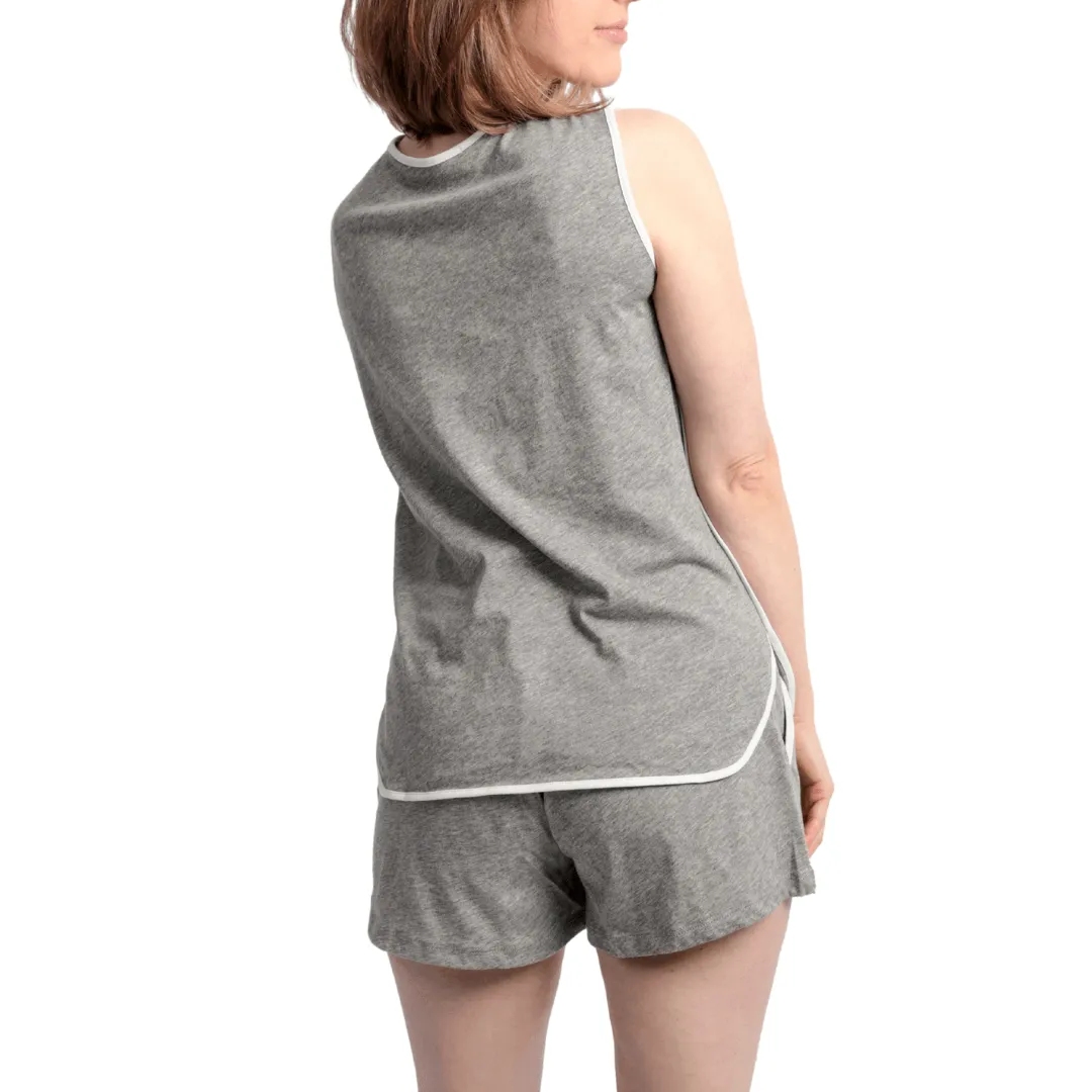 Pima Tank Short Pajama Set (Grey)