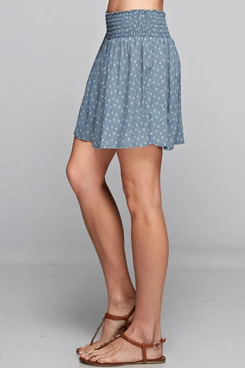 Printed Mini Skirt