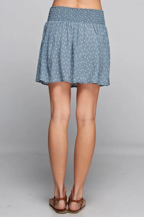 Printed Mini Skirt