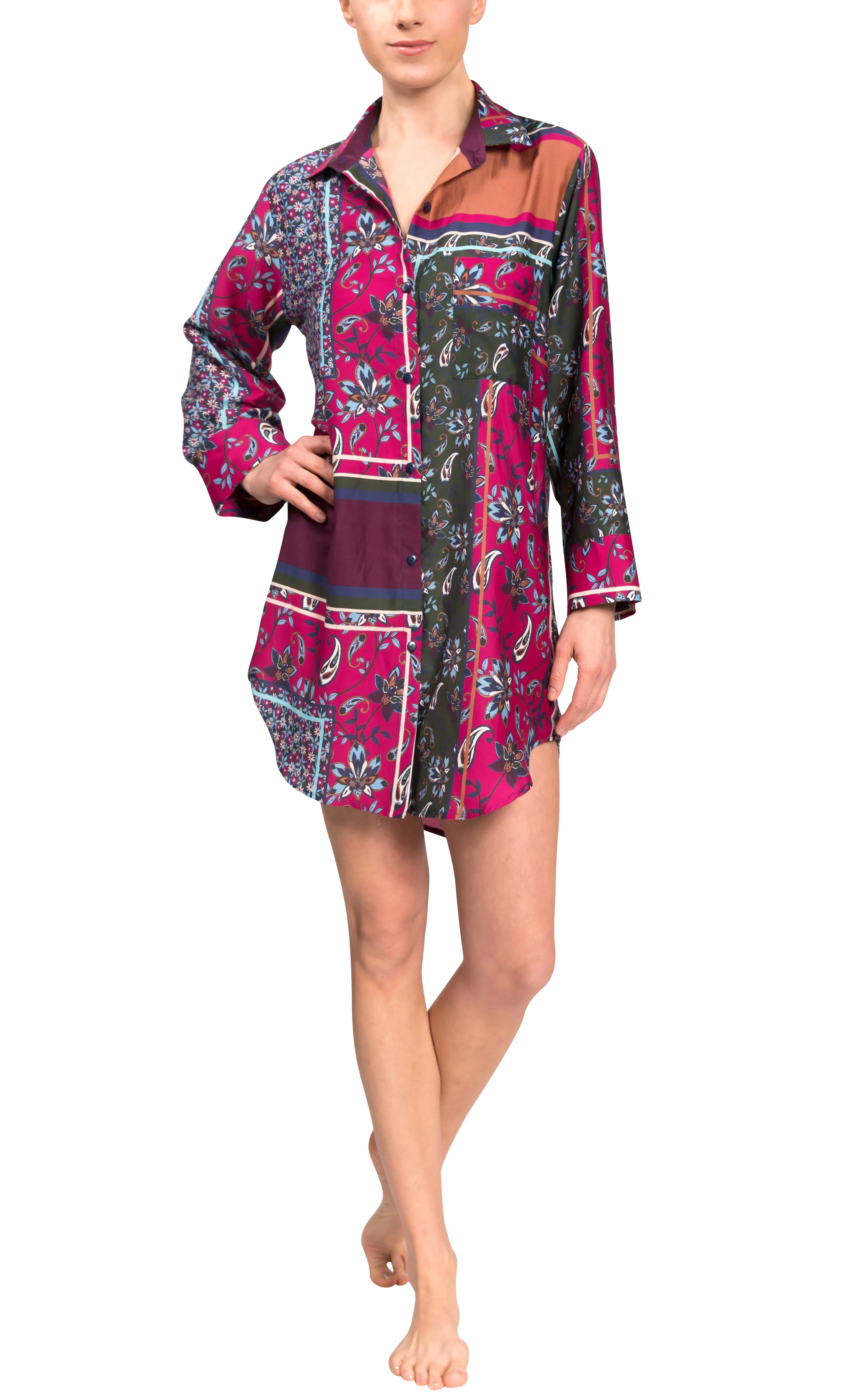Rick Boyfriend Night Shirt - English Garden