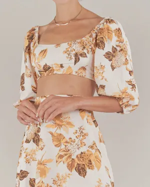 Saint Lucia Linen Crop Top