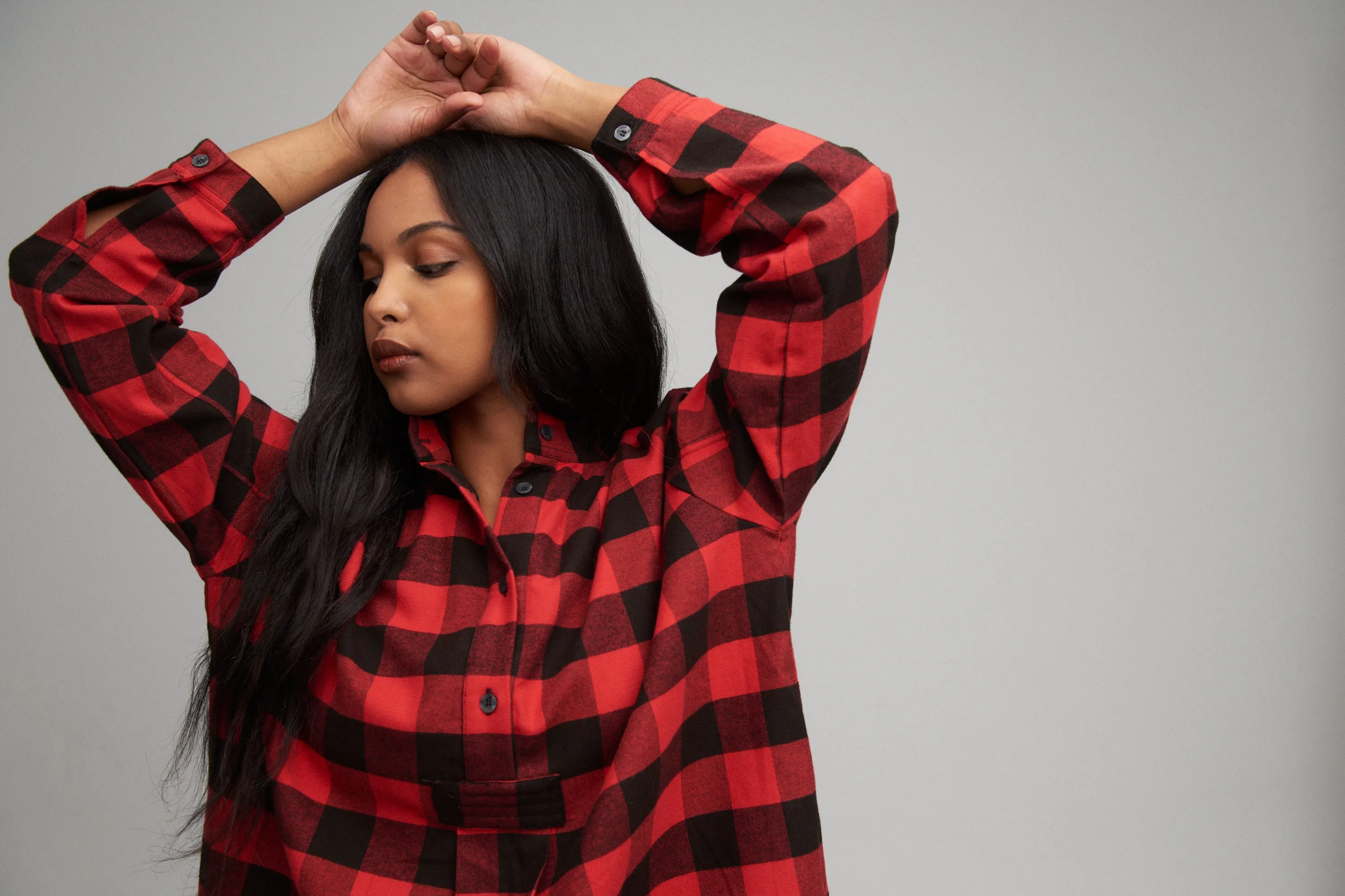 The Sleep Shirt | Short | BIG BUFFALO CHECK | BRUSHED COTTON