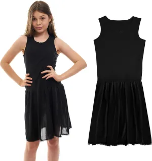 Valair Sleeveless Full Slip for Girls-Option of Inserted Bra-Cling-Free-100% Cotton Cami Tank Top 100% Nylon Silky Bottom