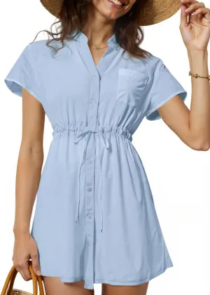 Women Swimsuit Coverup Button Down Bathing Suit Cover Ups V Neck Beach Bikini Swimwear 2025 Vacation Outfits
