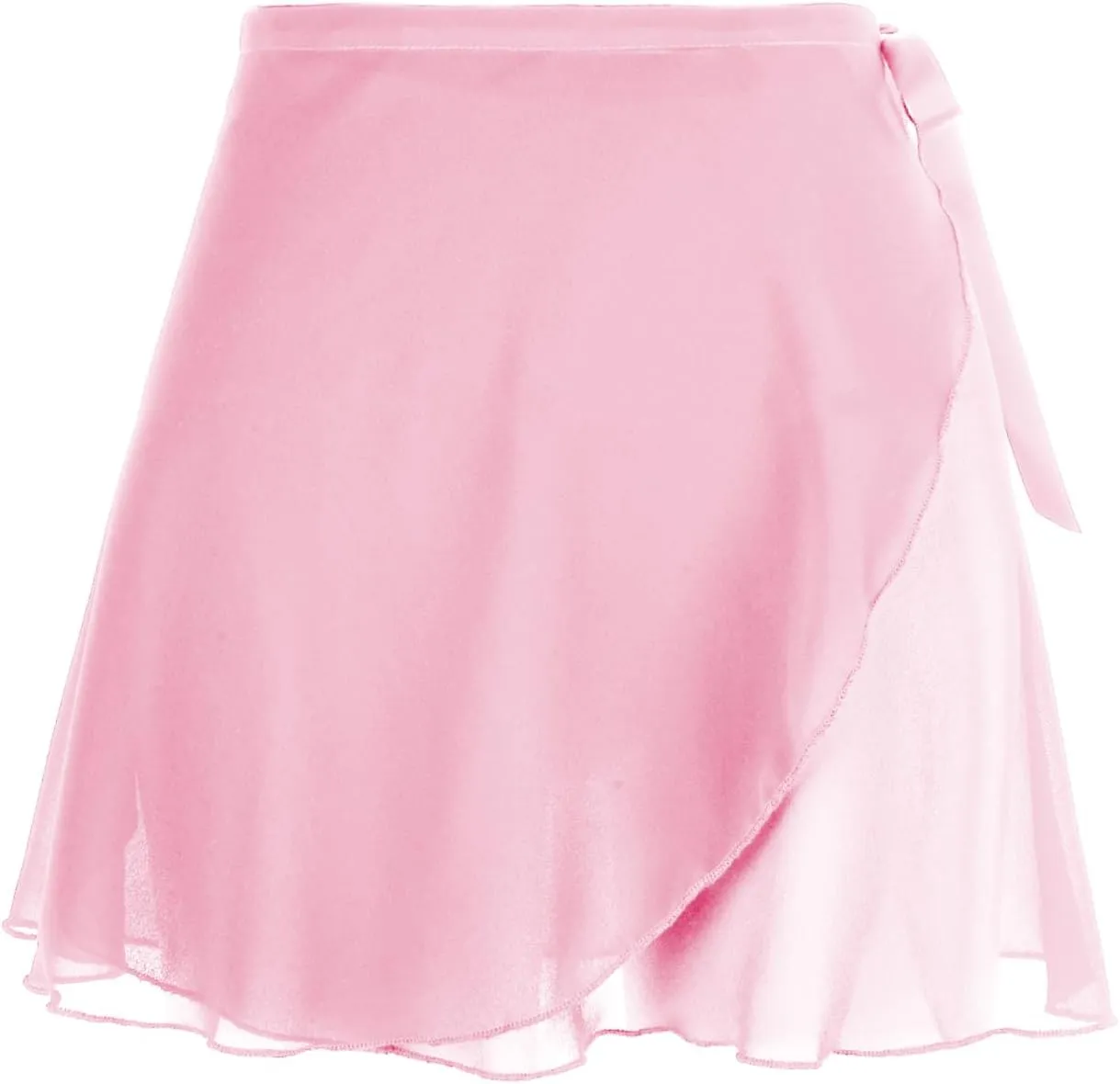 Women's Ballet Wrap Skirt Chiffon Dance Wrap Skirt with Adjustable Waist Tie Gymnastics Ballet Skirts for Women