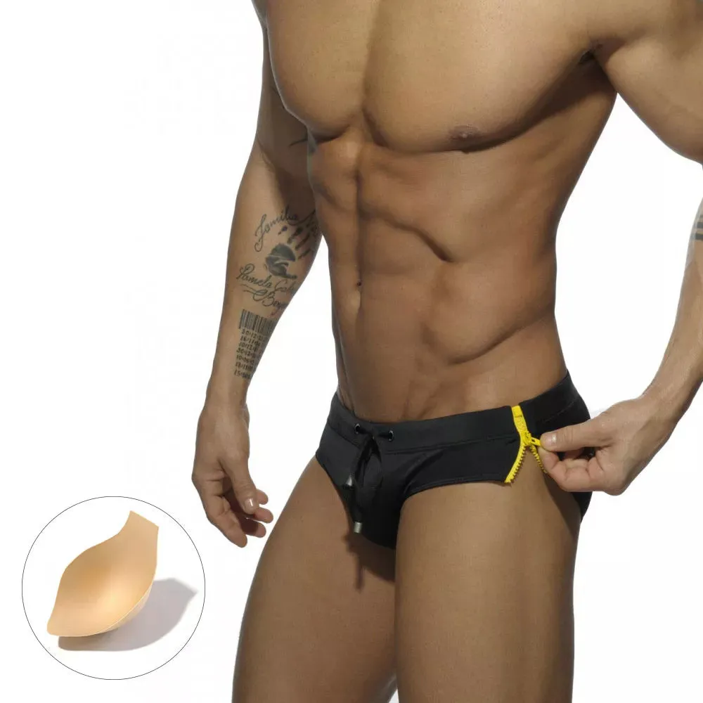 Zipper Men's Swim Briefs